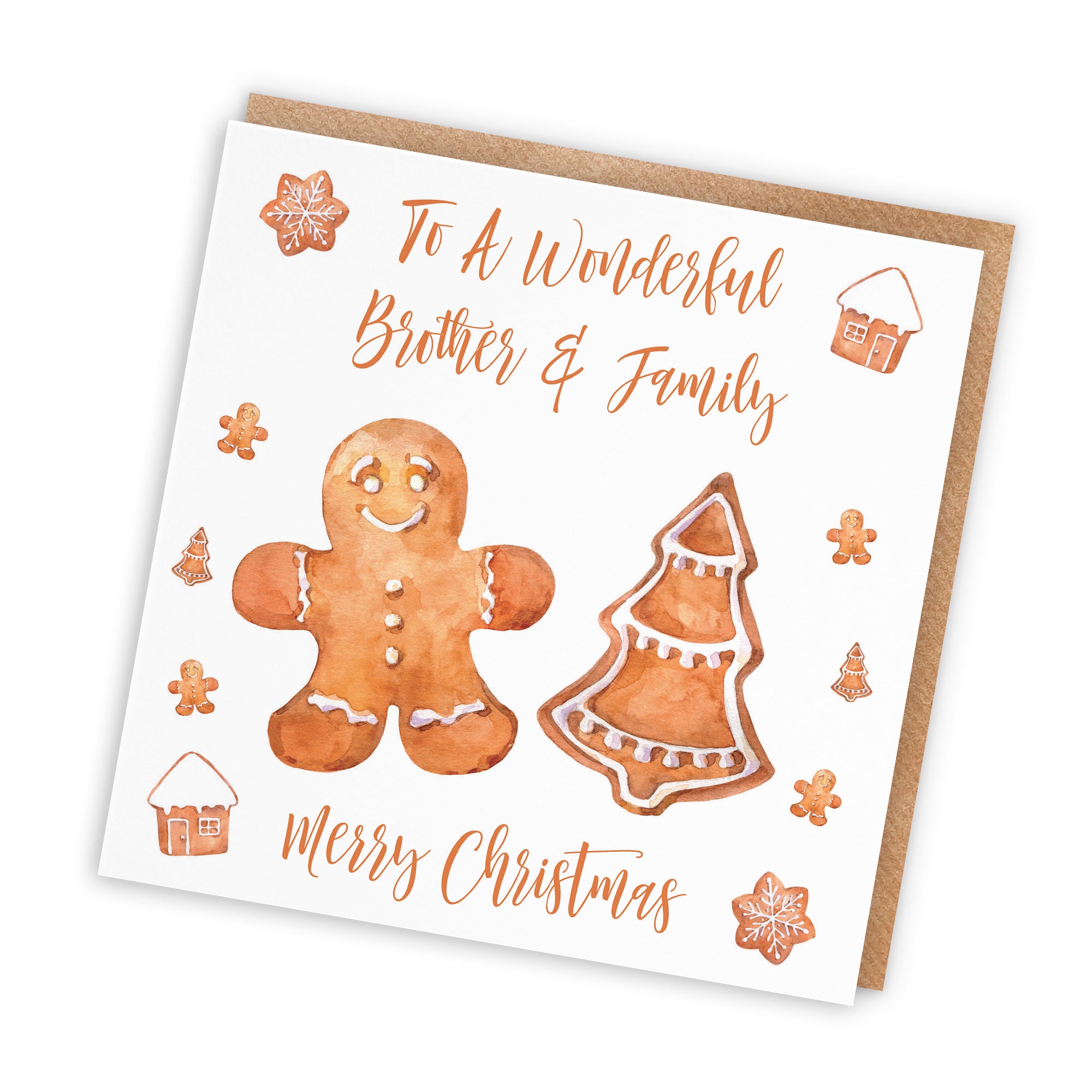Brother And Family Christmas Card Gingerbread - Default Title (TH02807)