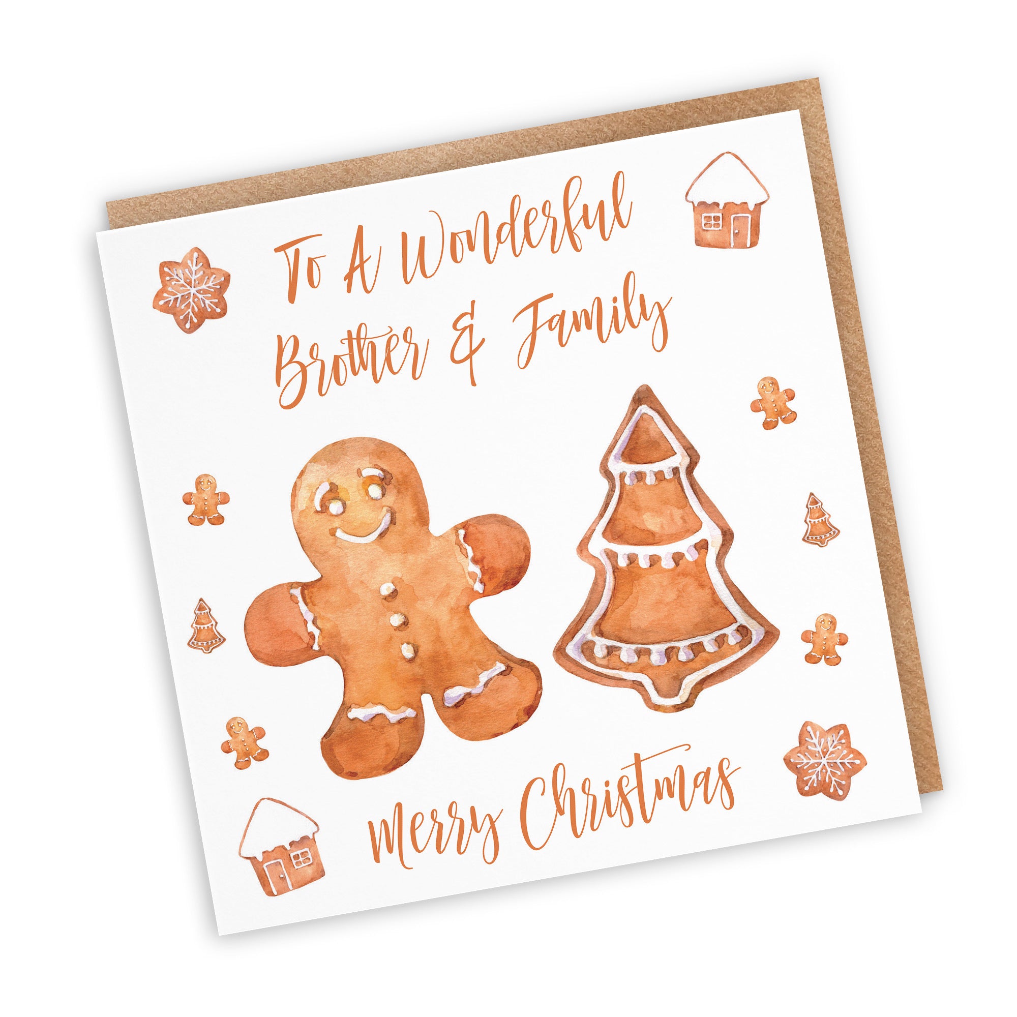 Brother And Family Christmas Card Gingerbread - Default Title (TH02807)