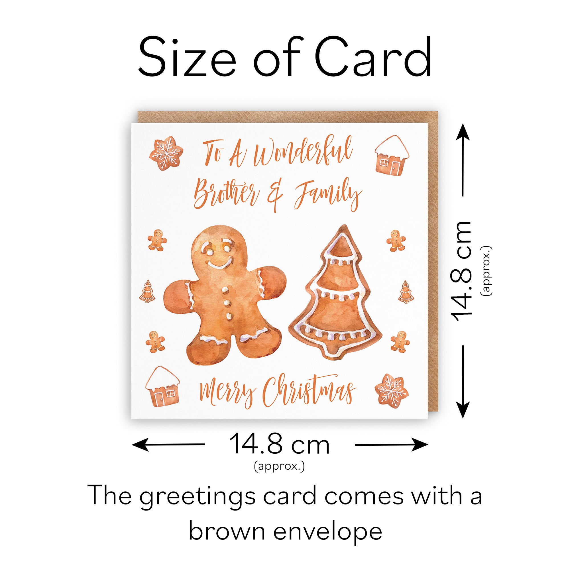 Brother And Family Christmas Card Gingerbread - Default Title (TH02807)