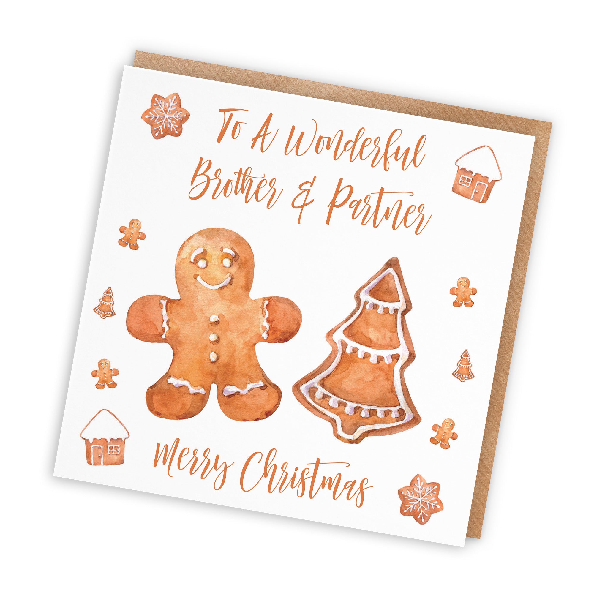 Brother And Partner Christmas Card Gingerbread - Default Title (TH02808)