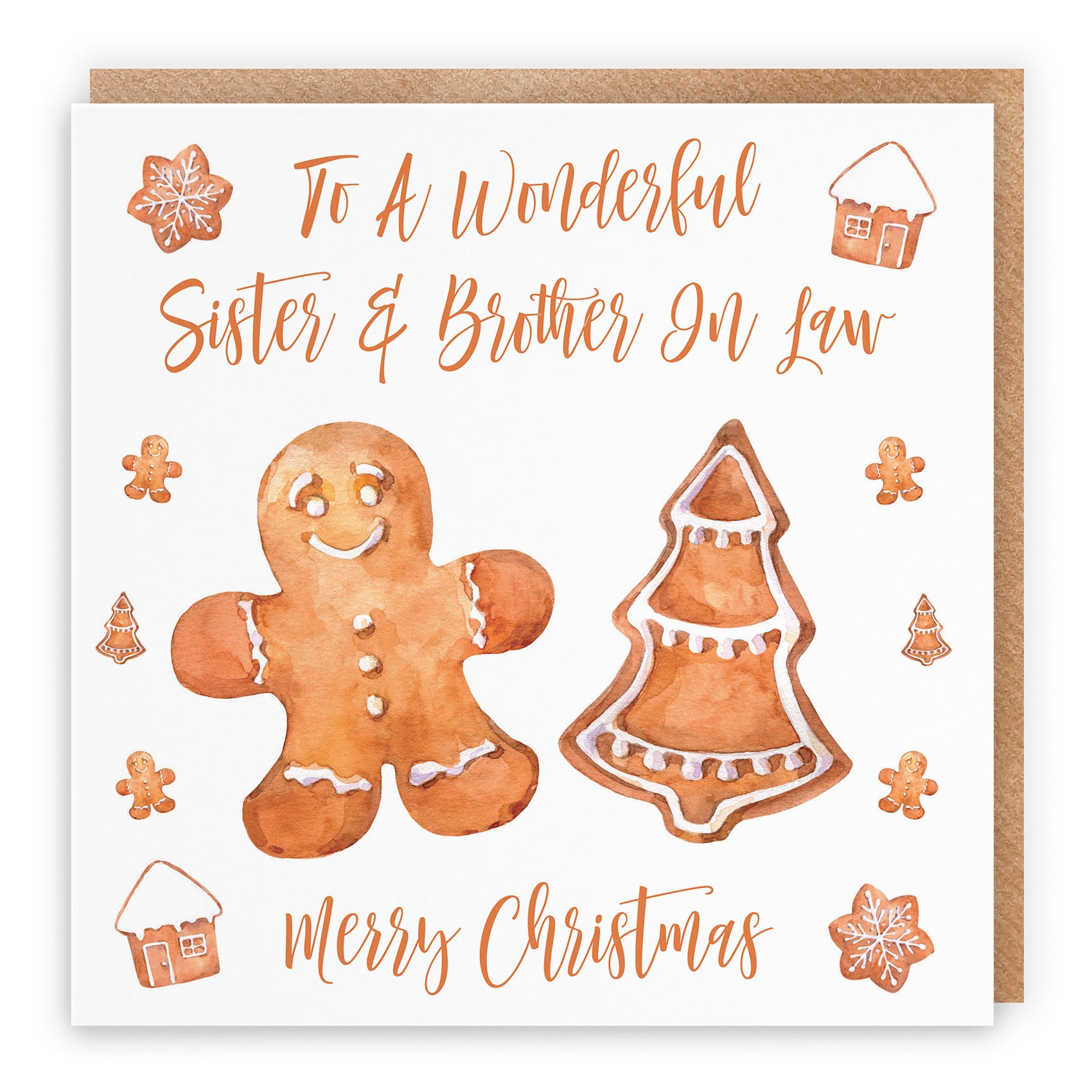 Sister And Brother In Law Christmas Card Gingerbread - Default Title (TH02811)