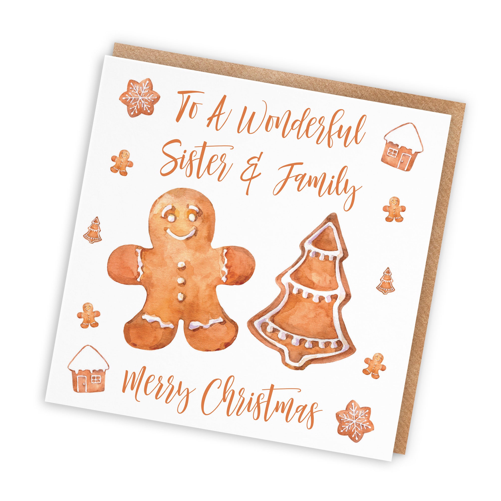 Sister And Family Christmas Card Gingerbread - Default Title (TH02812)