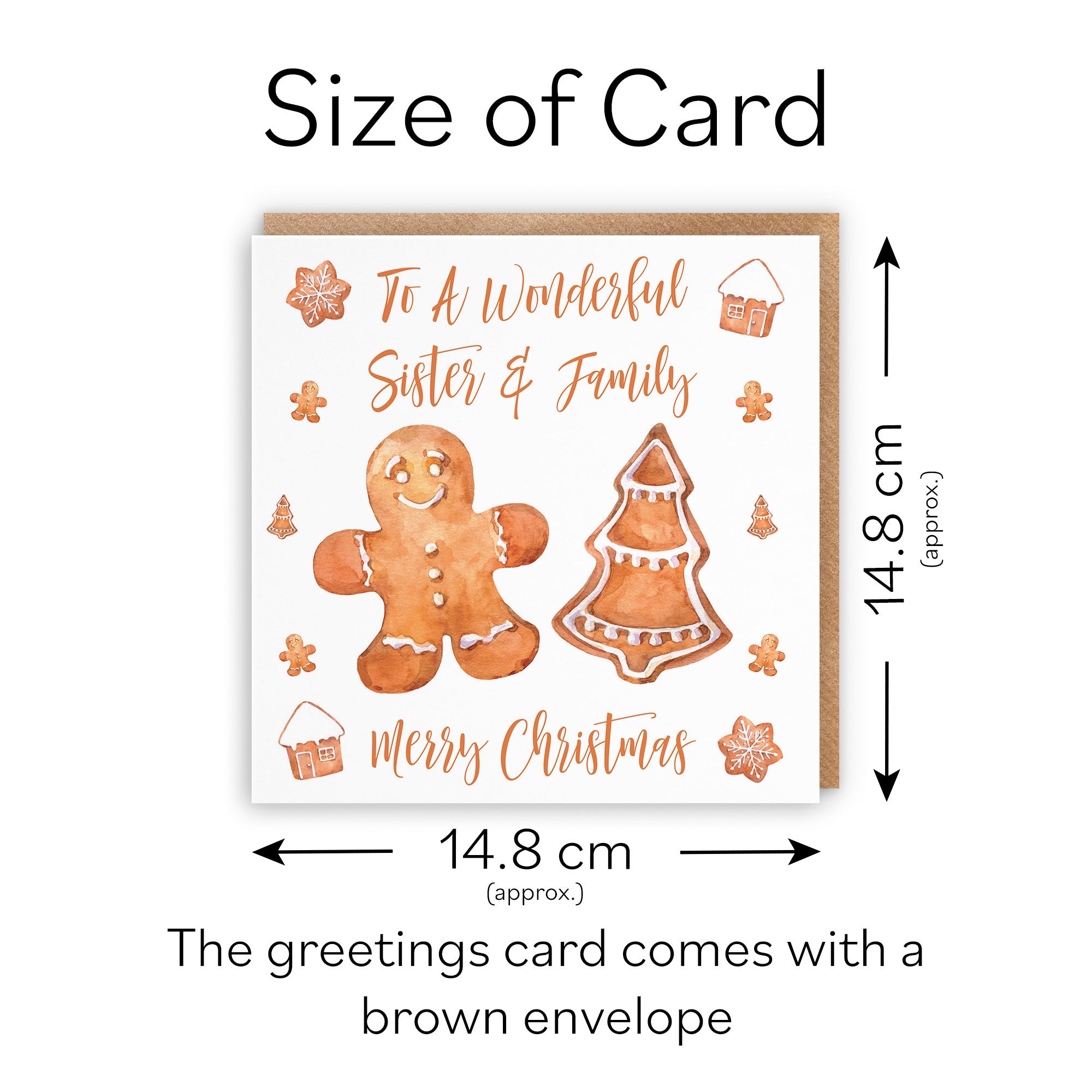 Sister And Family Christmas Card Gingerbread - Default Title (TH02812)