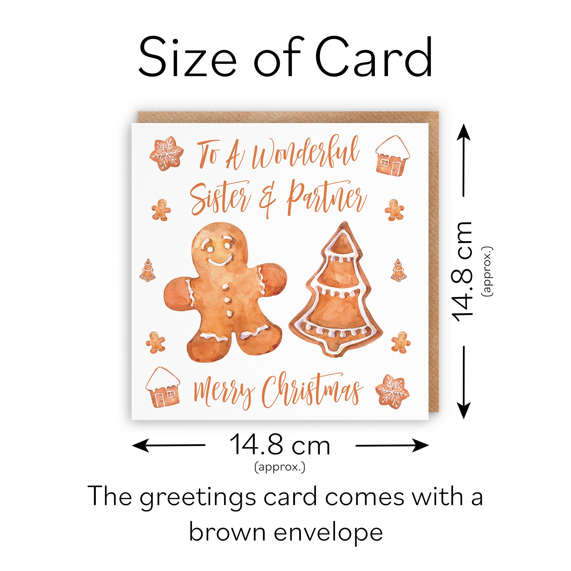 Sister And Partner Christmas Card Gingerbread - Default Title (TH02813)