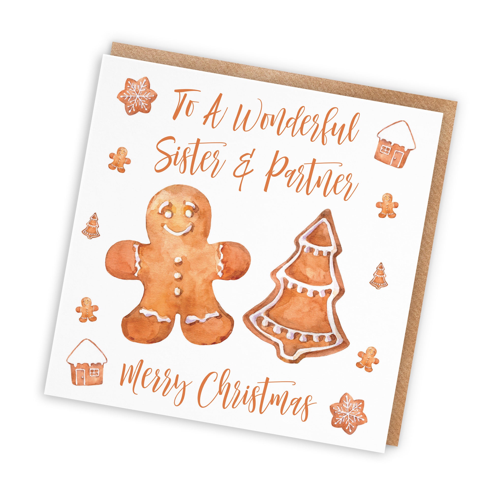 Sister And Partner Christmas Card Gingerbread - Default Title (TH02813)