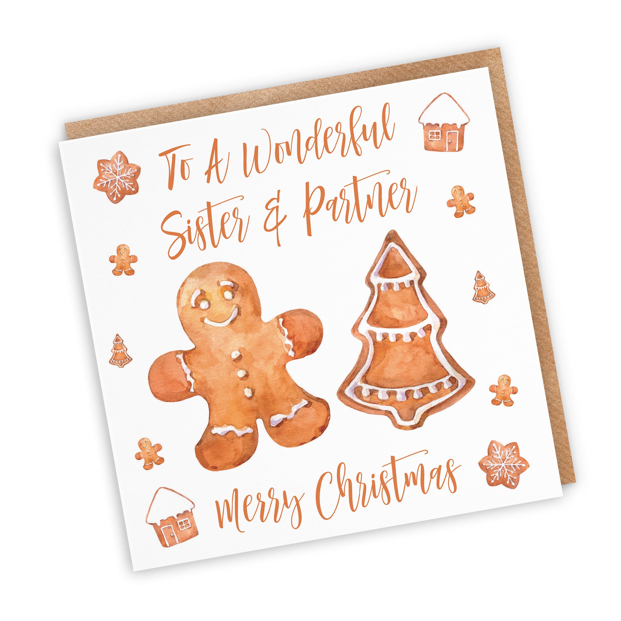 Sister And Partner Christmas Card Gingerbread - Default Title (TH02813)
