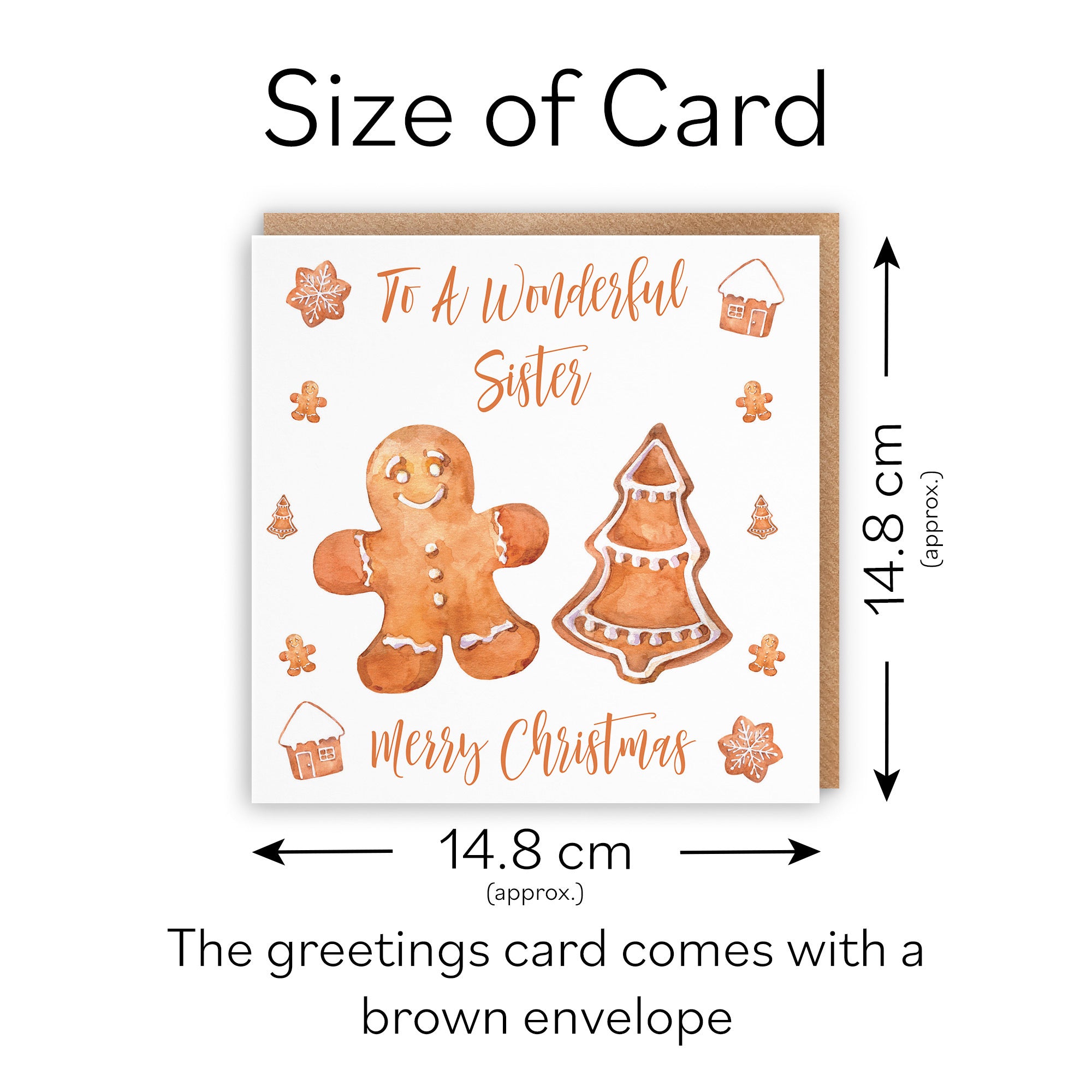 Sister Christmas Card Gingerbread - Default Title (TH02814)