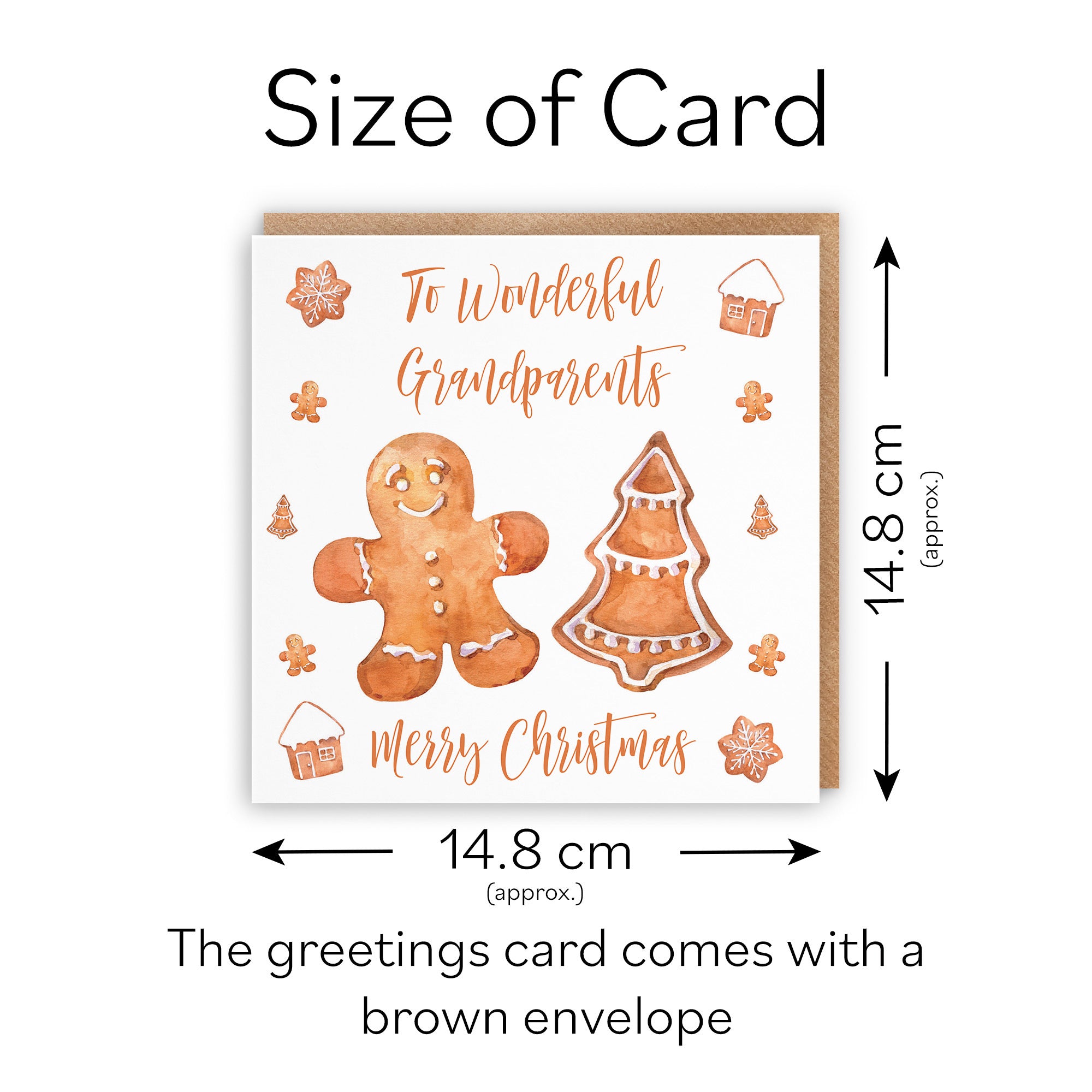 Grandparents Christmas Card Gingerbread - Default Title (TH02816)
