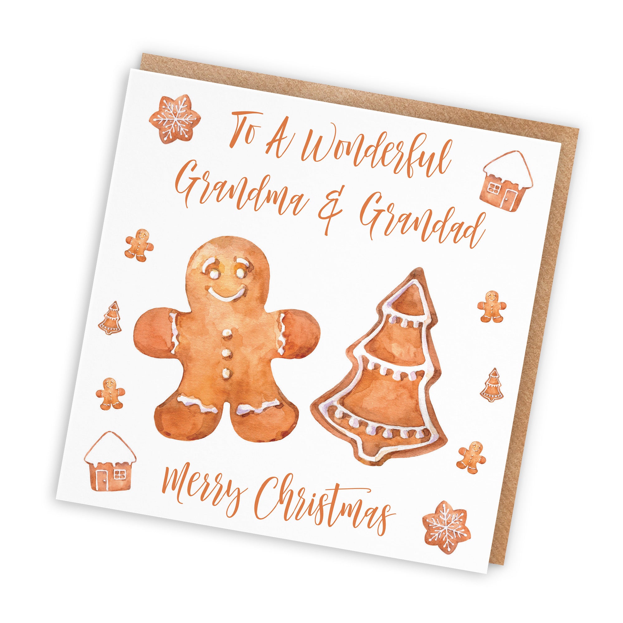 Grandma And Grandad Christmas Card Gingerbread - Default Title (TH02817)
