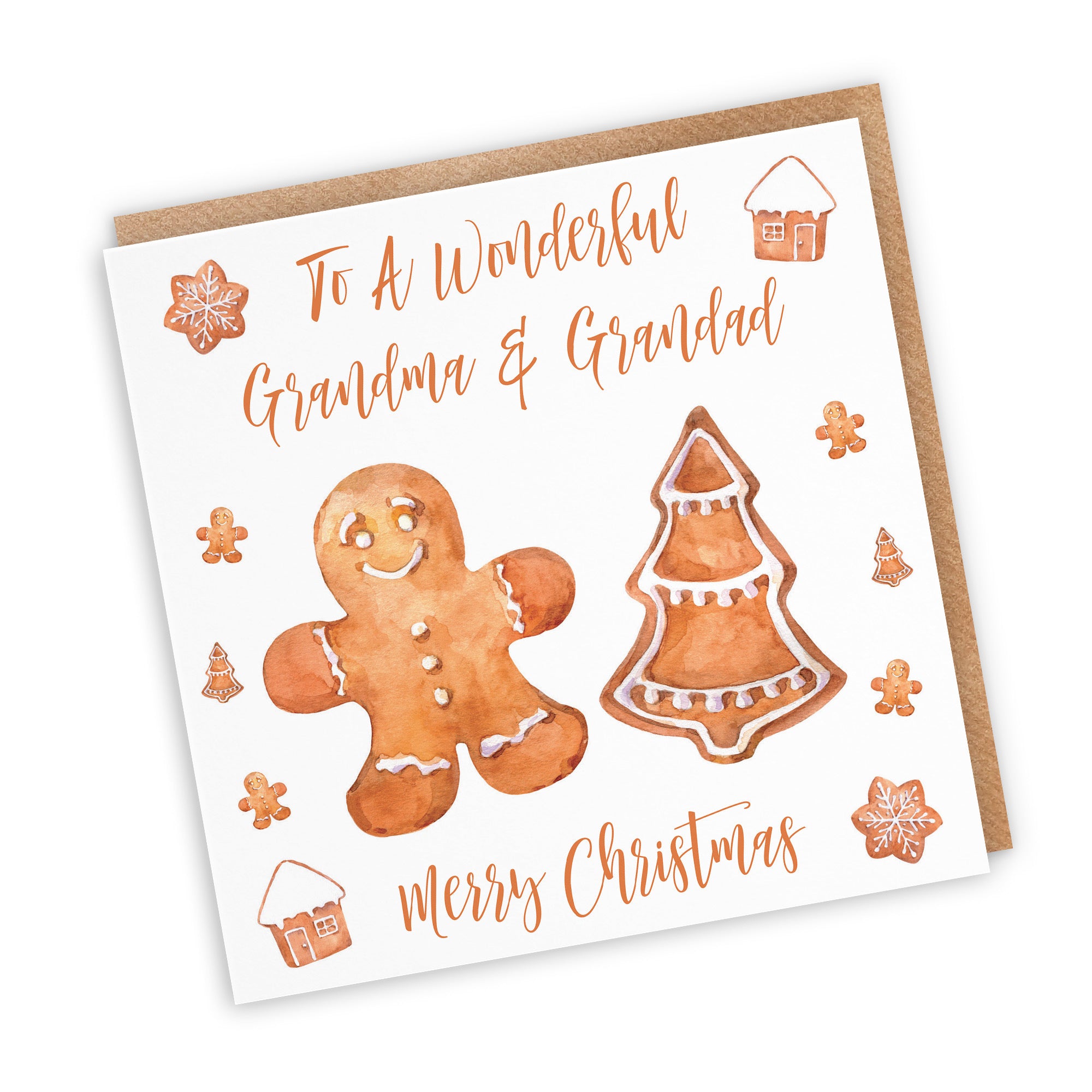 Grandma And Grandad Christmas Card Gingerbread - Default Title (TH02817)