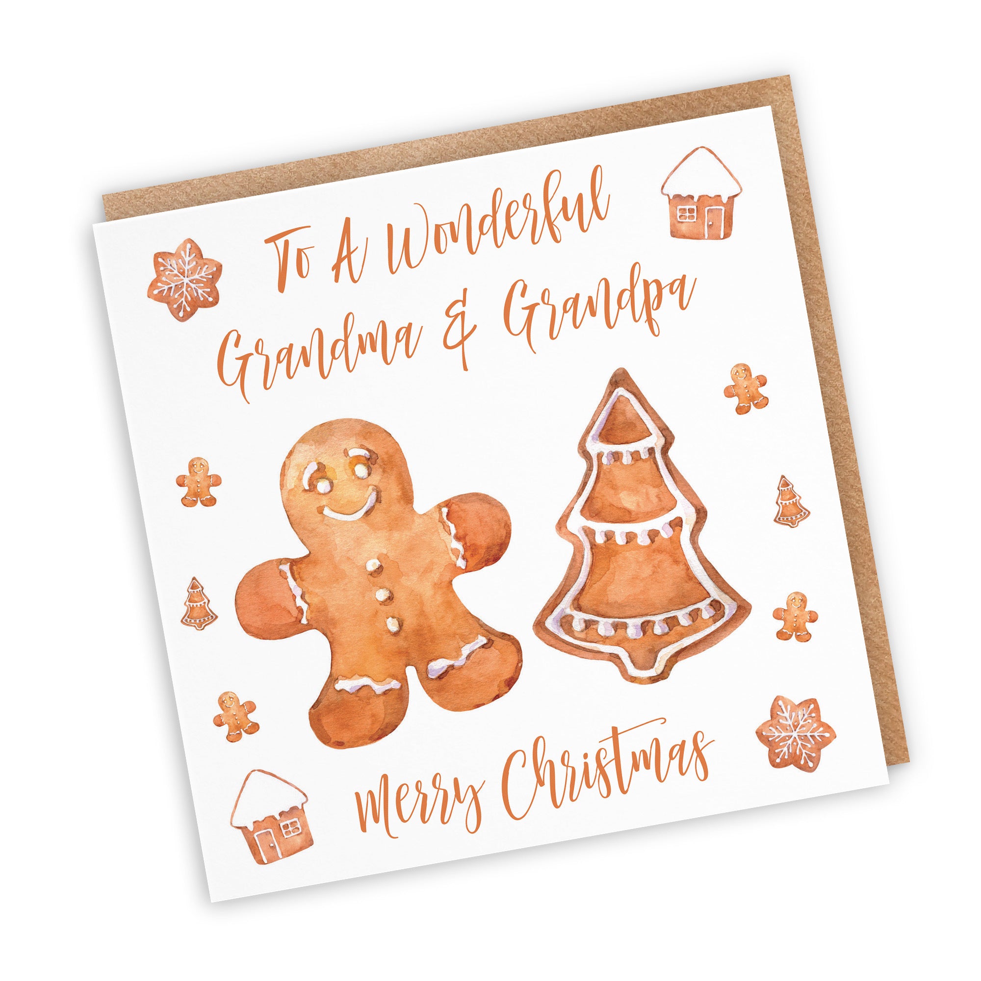 Grandma And Grandpa Christmas Card Gingerbread - Default Title (TH02818)