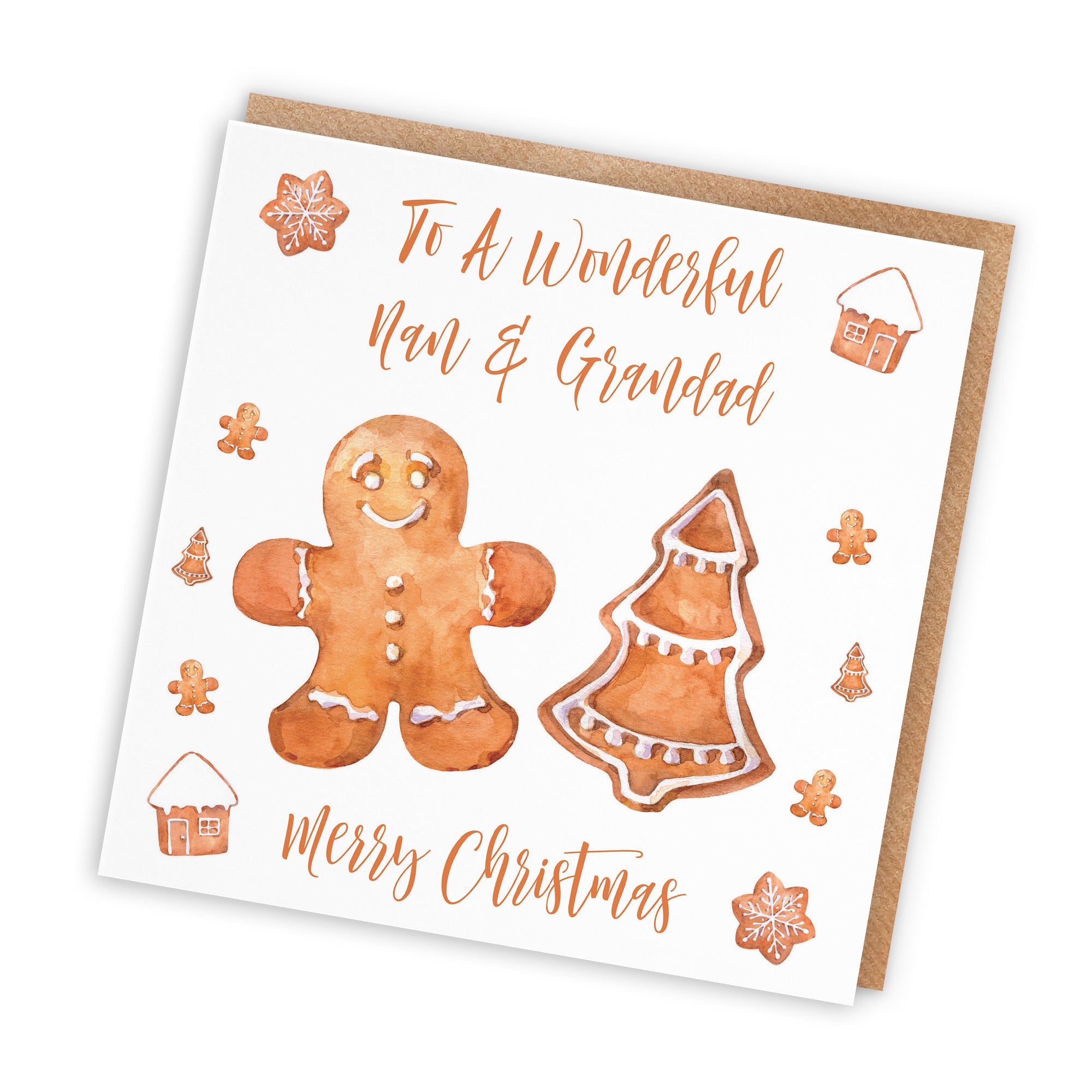 Nan And Grandad Christmas Card Gingerbread - Default Title (TH02820)
