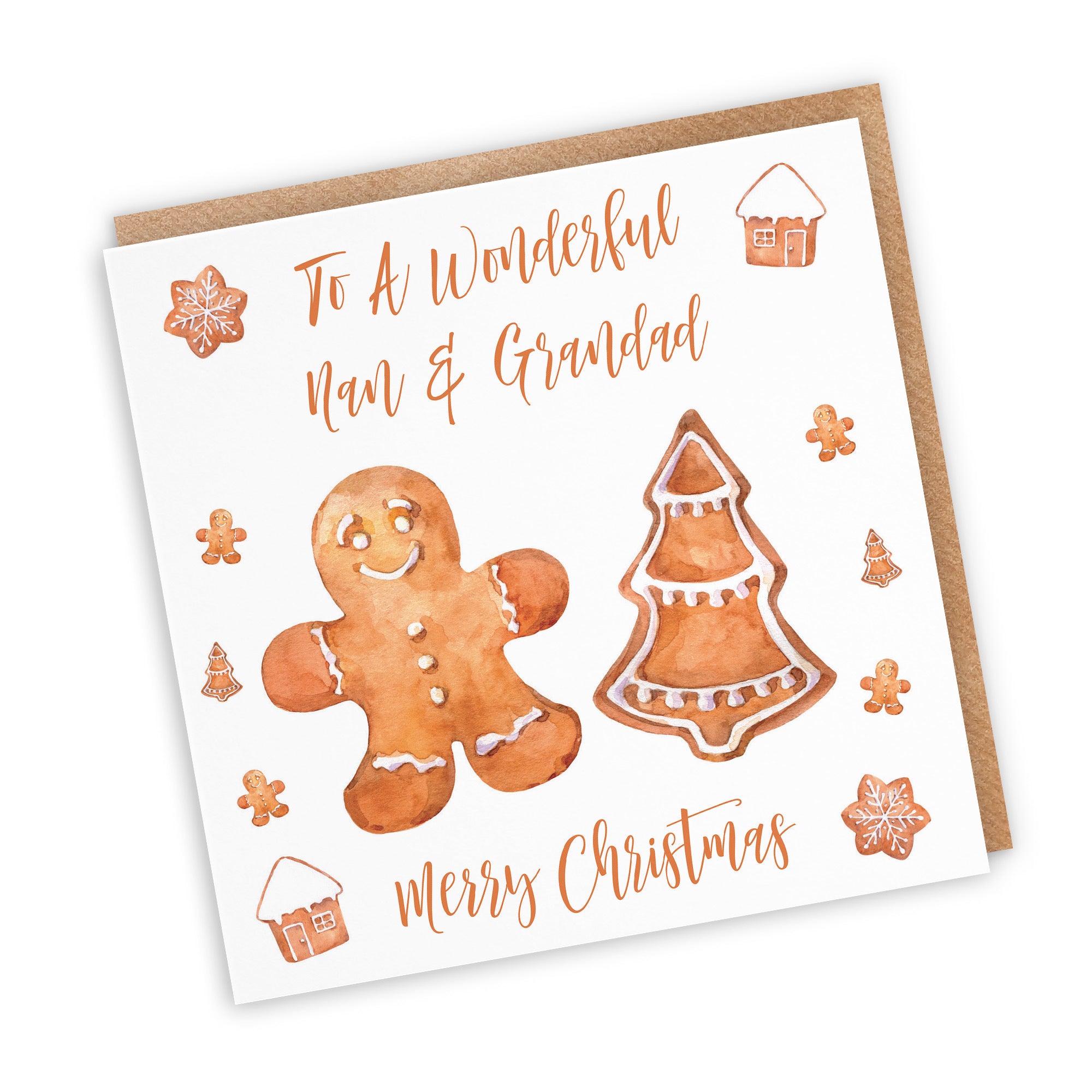 Nan And Grandad Christmas Card Gingerbread - Default Title (TH02820)