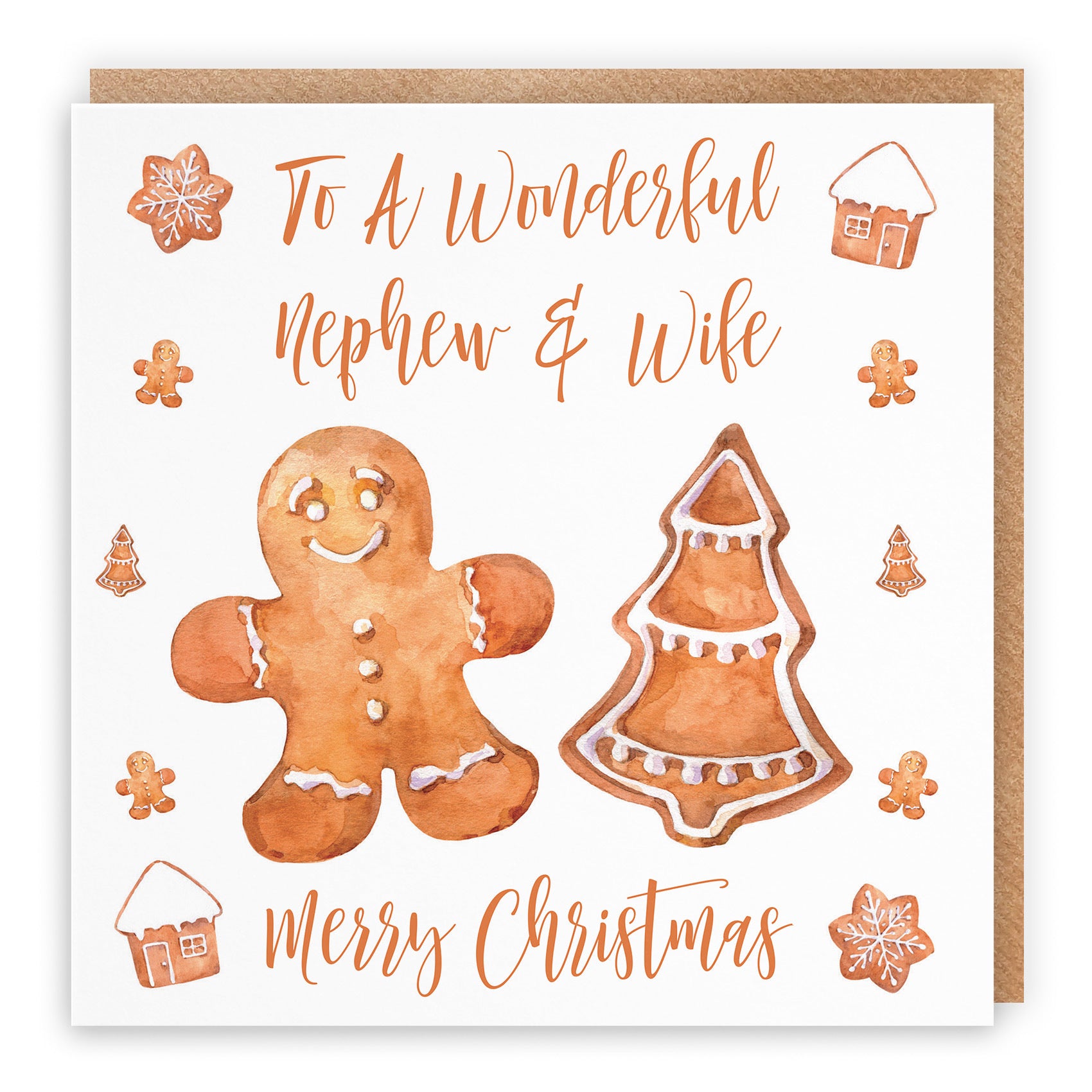 Nephew And Wife Christmas Card Gingerbread - Default Title (TH02828)