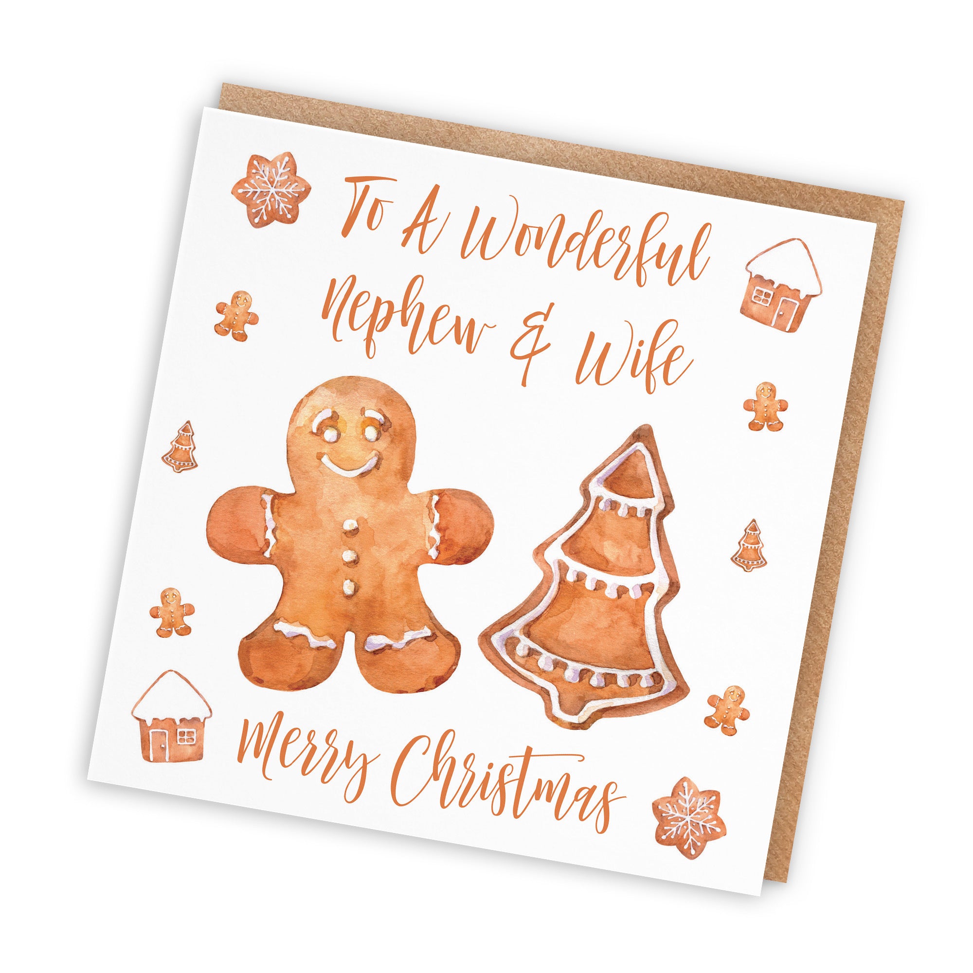Nephew And Wife Christmas Card Gingerbread - Default Title (TH02828)