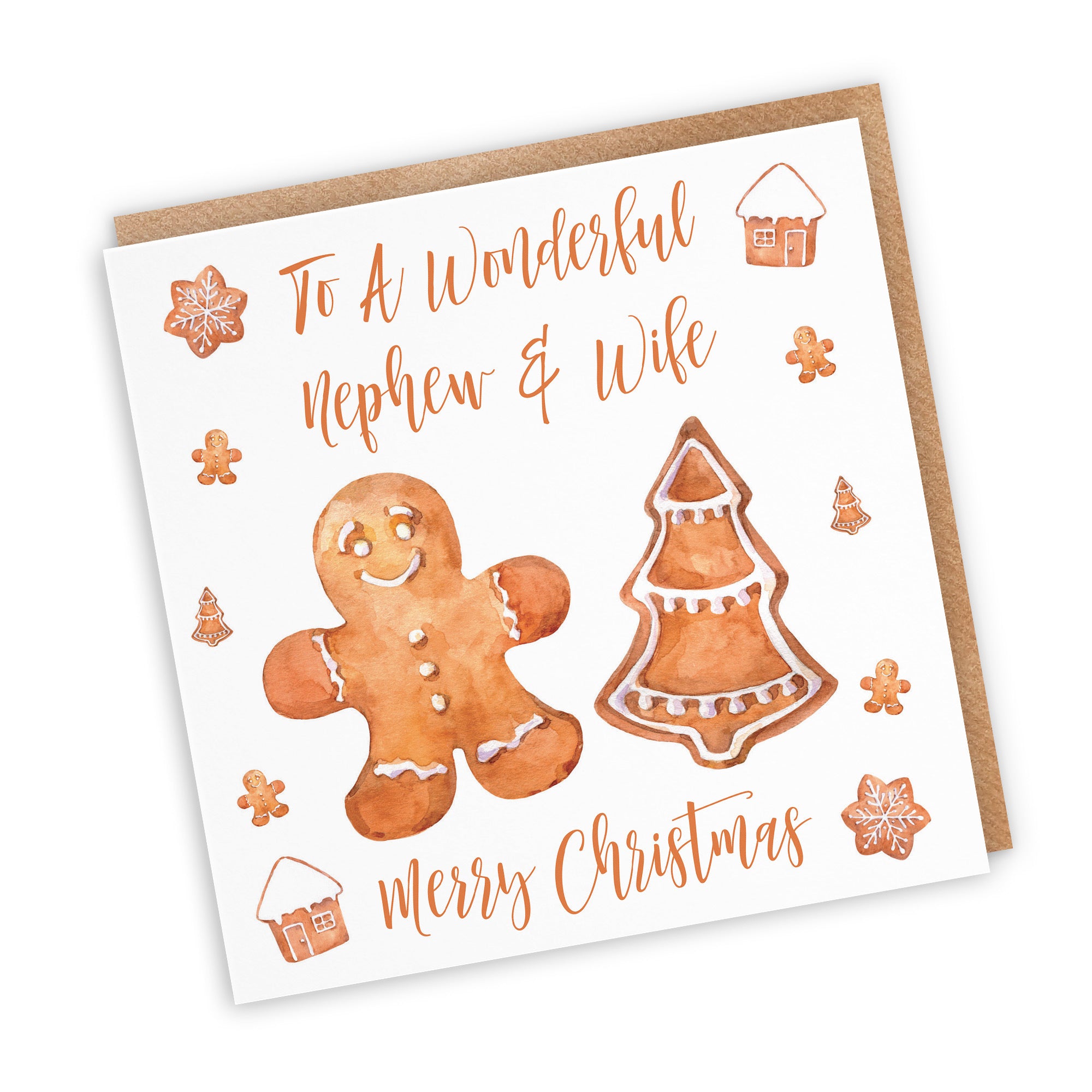 Nephew And Wife Christmas Card Gingerbread - Default Title (TH02828)
