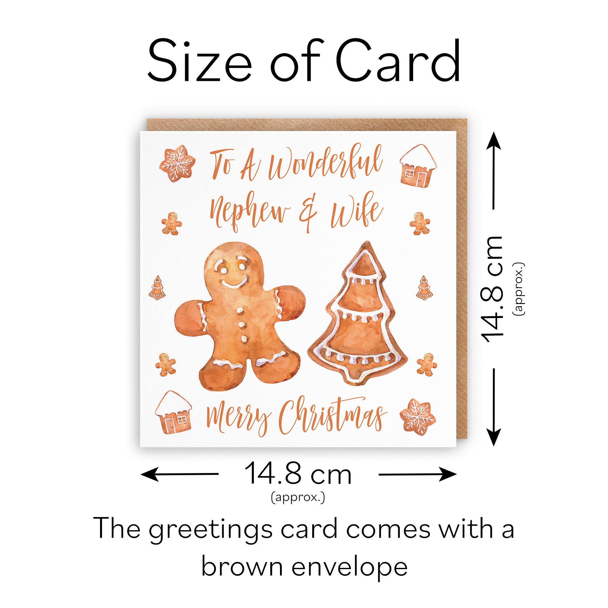 Nephew And Wife Christmas Card Gingerbread - Default Title (TH02828)