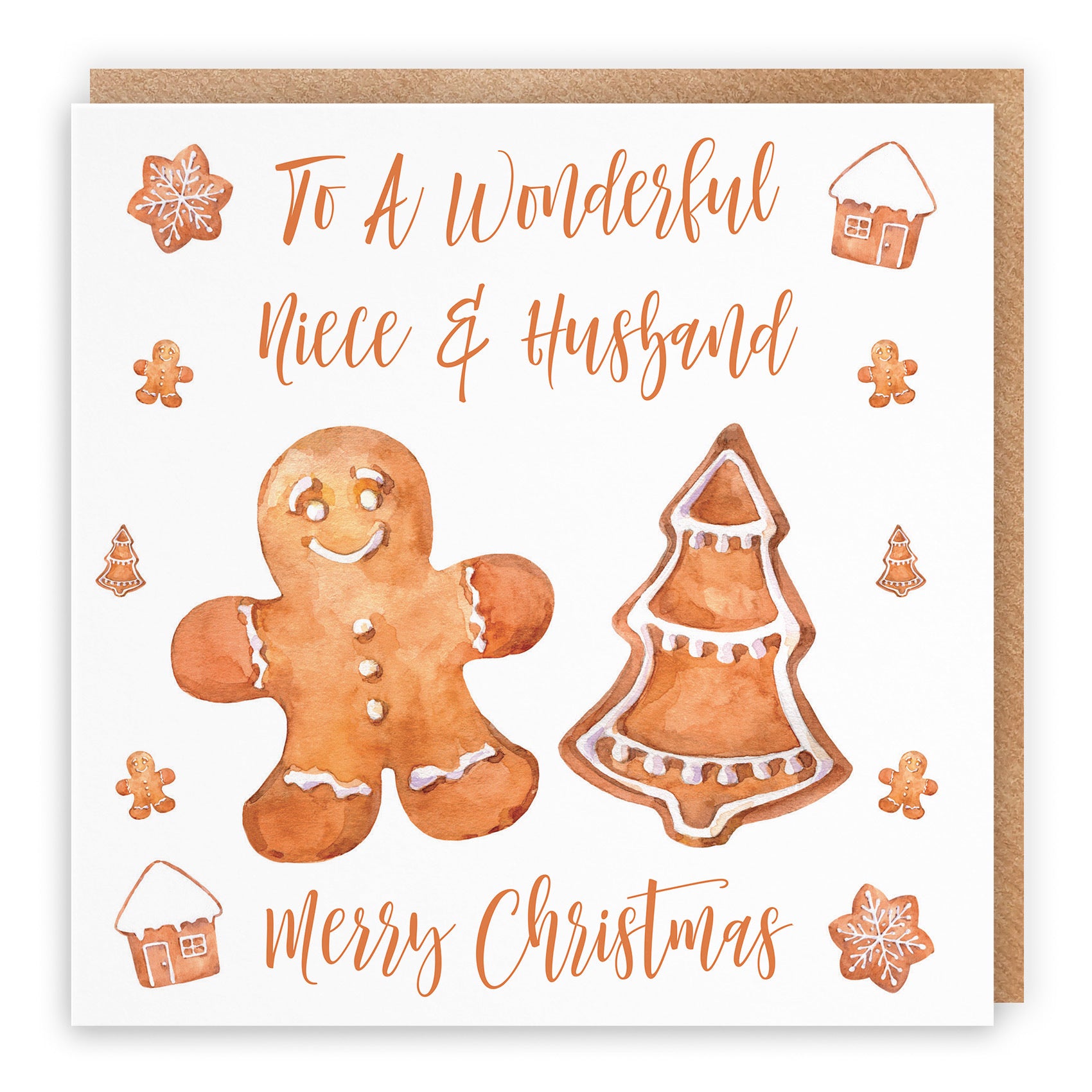 Niece And Husband Christmas Card Gingerbread - Default Title (TH02829)