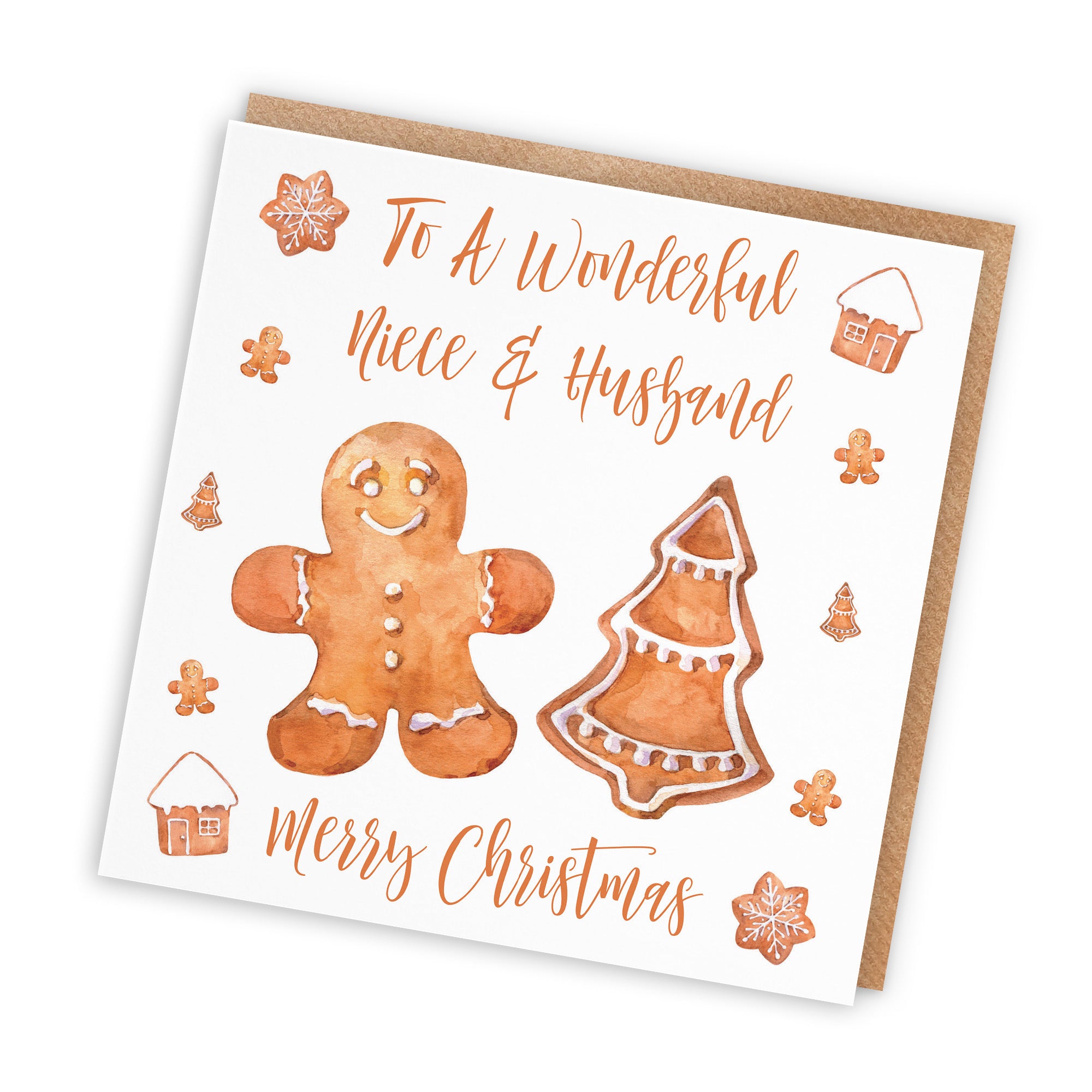 Niece And Husband Christmas Card Gingerbread - Default Title (TH02829)