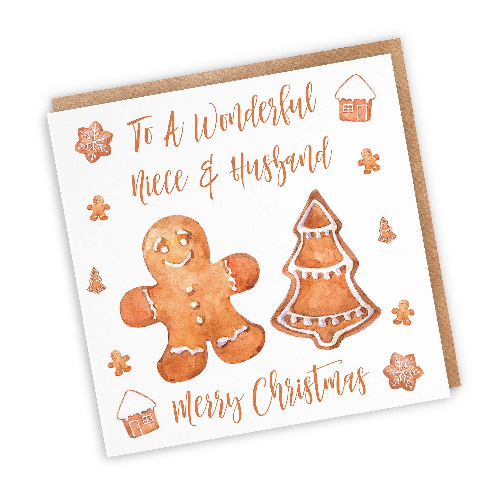 Niece And Husband Christmas Card Gingerbread - Default Title (TH02829)
