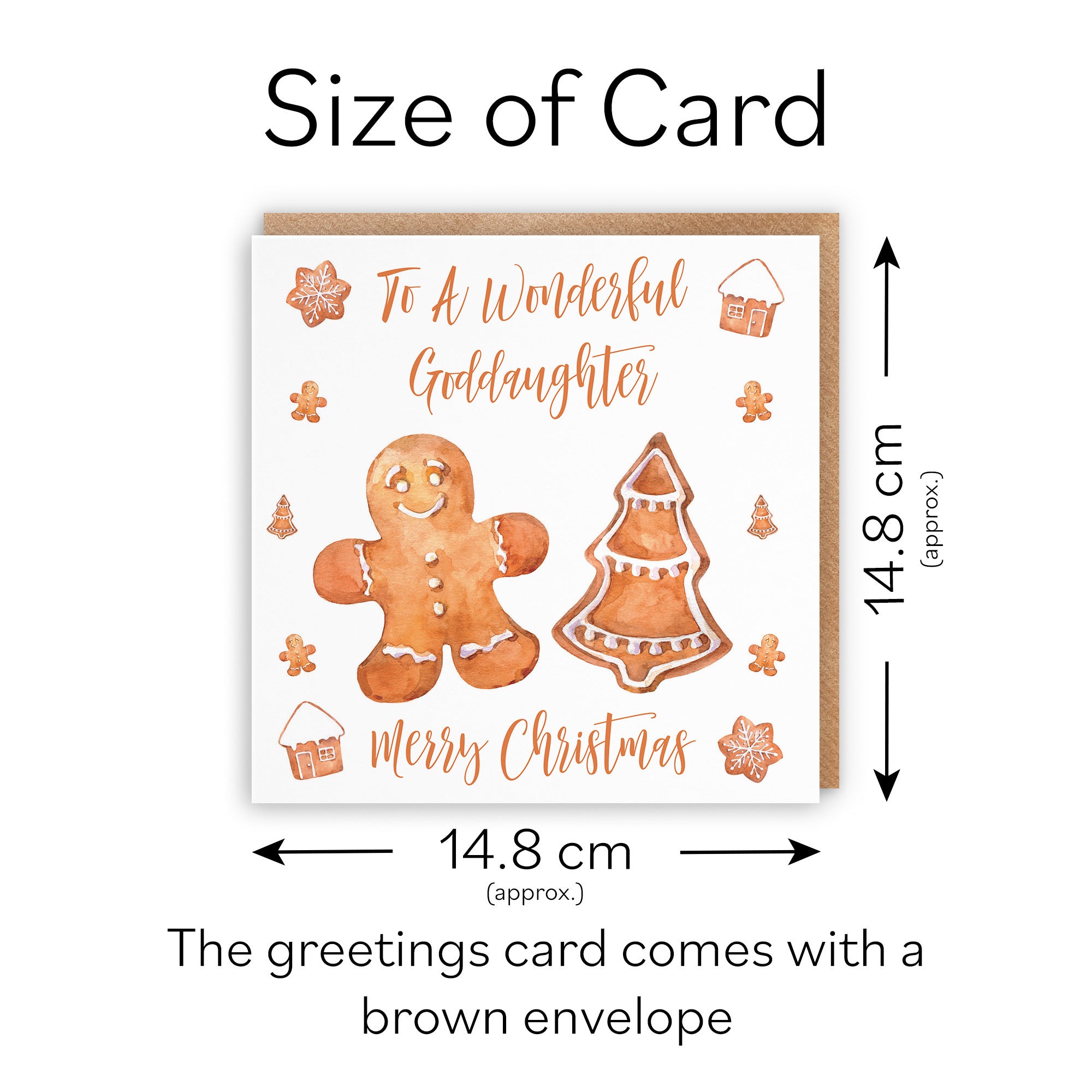 Goddaughter Christmas Card Gingerbread - Default Title (TH02830)