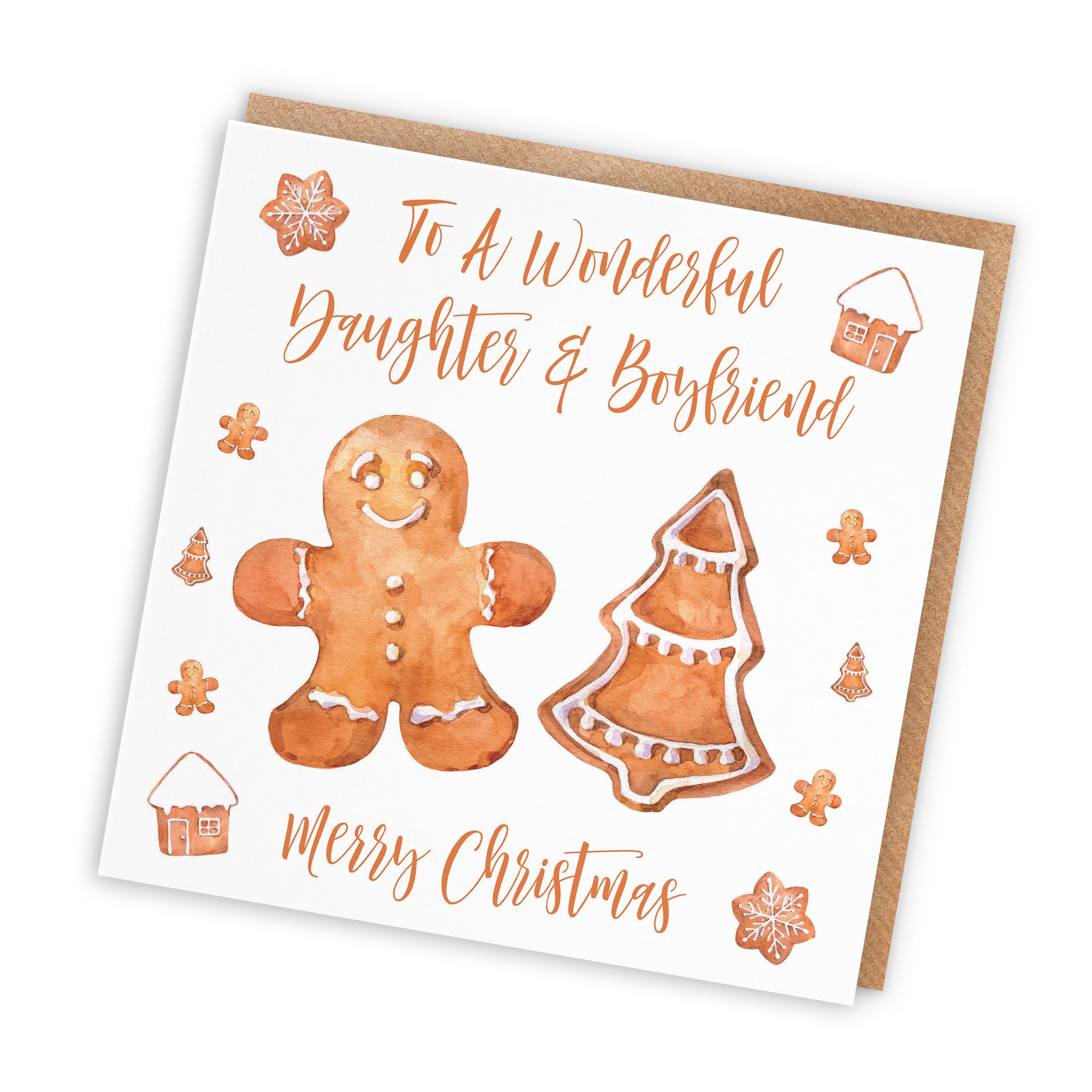 Daughter And Boyfriend Christmas Card Gingerbread - Default Title (TH02831)