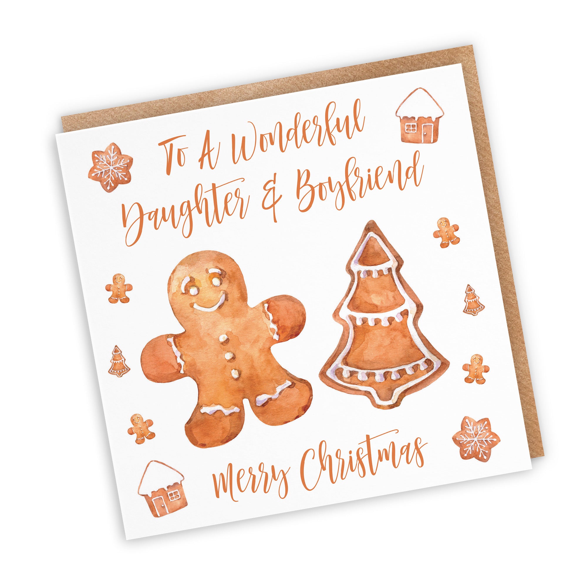Daughter And Boyfriend Christmas Card Gingerbread - Default Title (TH02831)