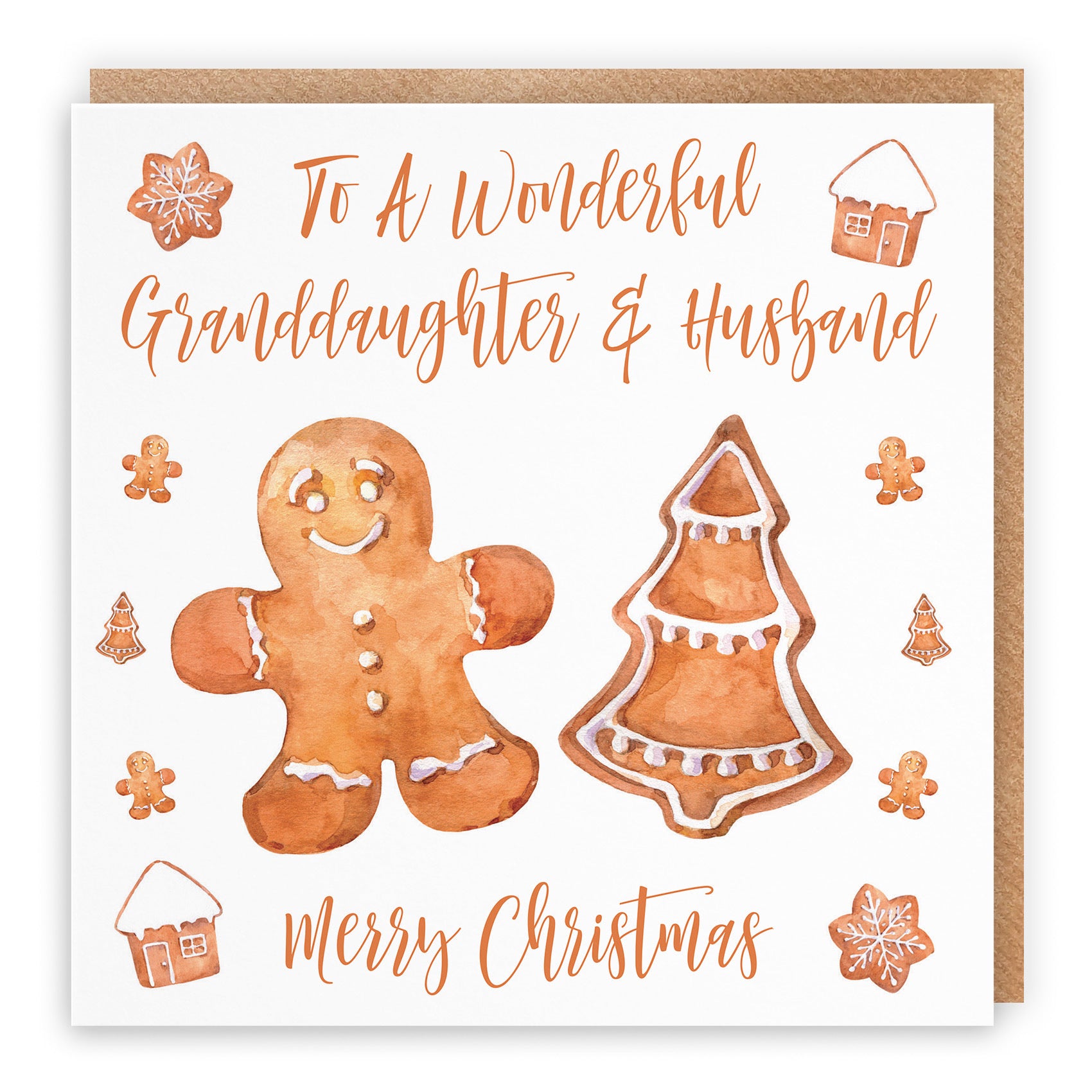 Granddaughter And Husband Christmas Card Gingerbread - Default Title (TH02833)