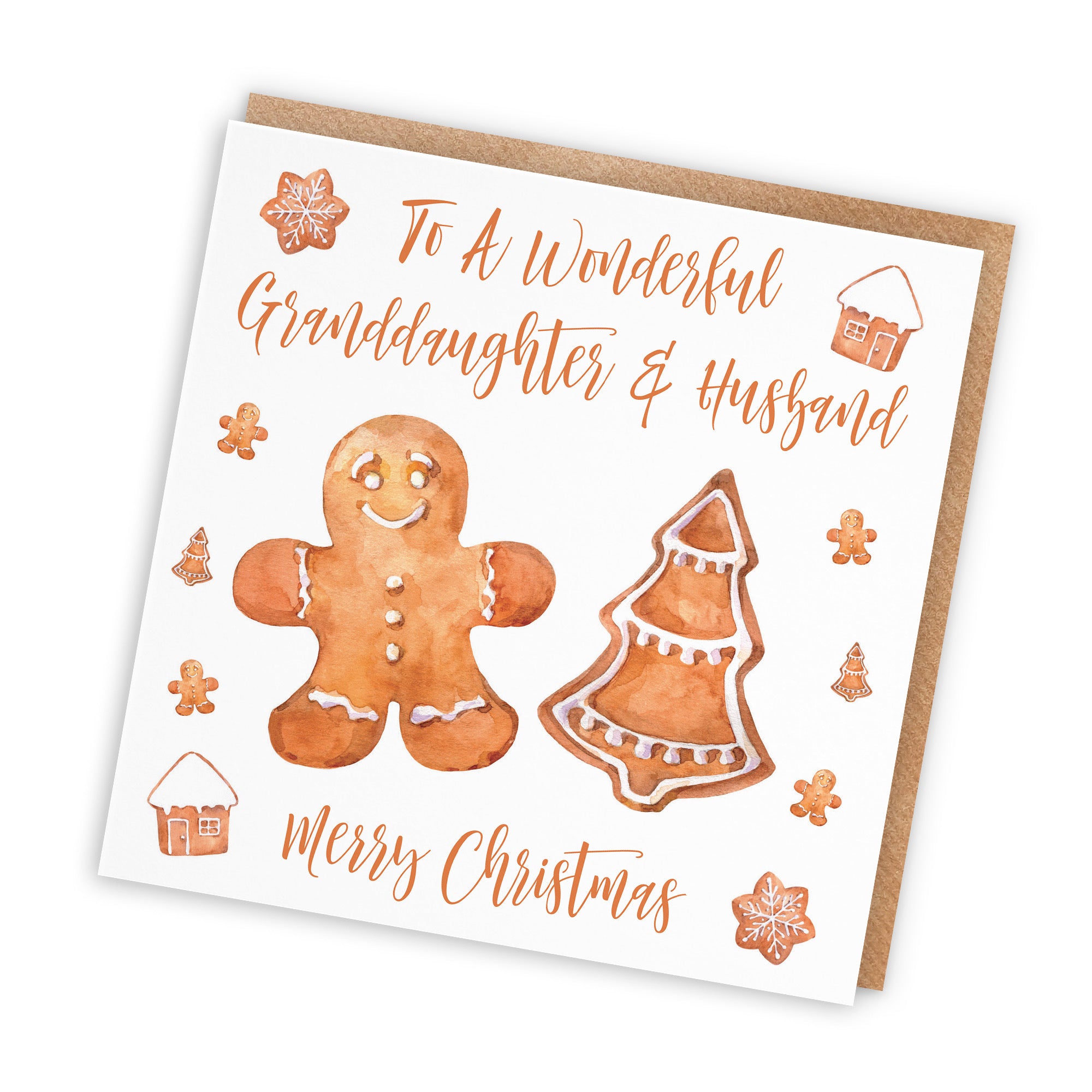 Granddaughter And Husband Christmas Card Gingerbread - Default Title (TH02833)