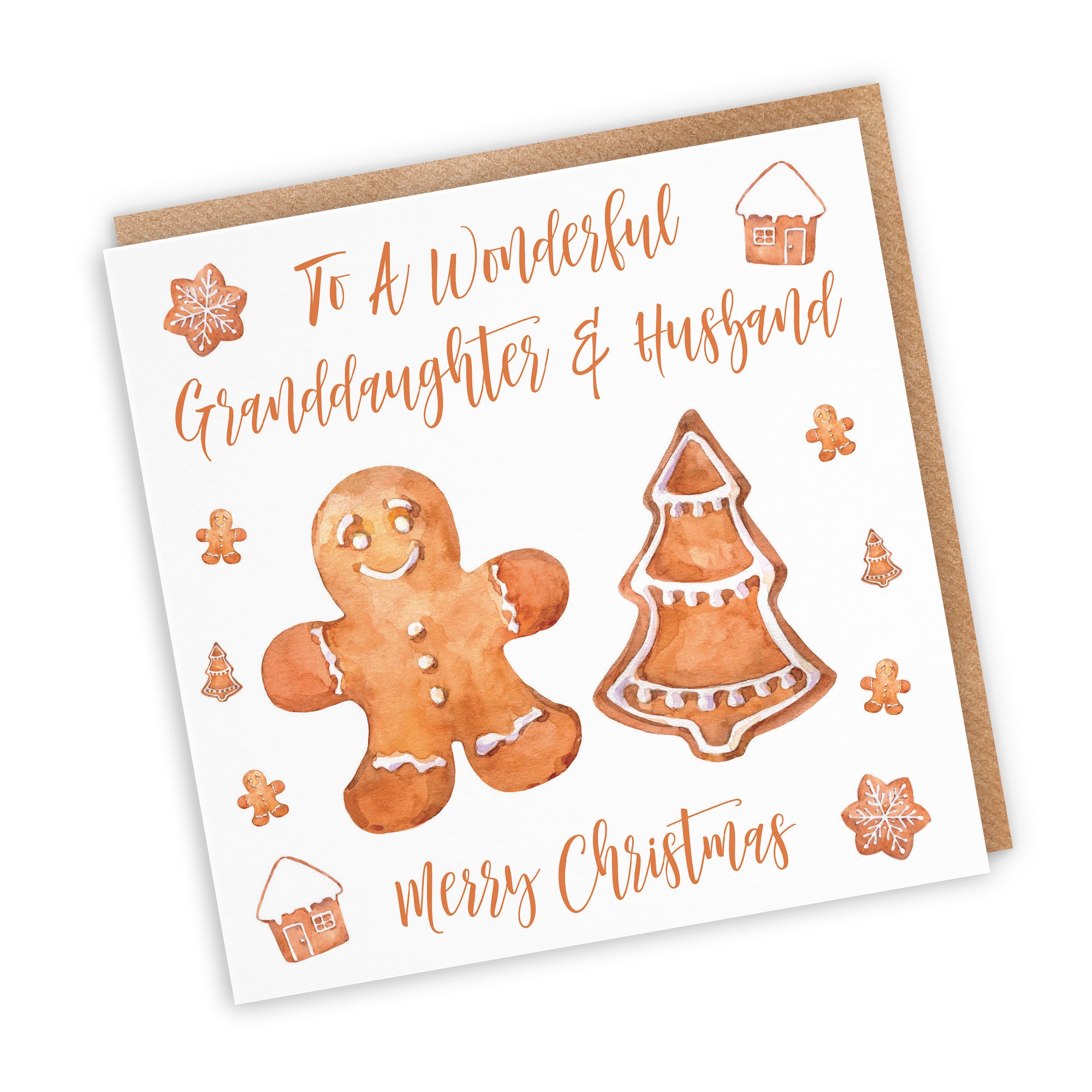 Granddaughter And Husband Christmas Card Gingerbread - Default Title (TH02833)