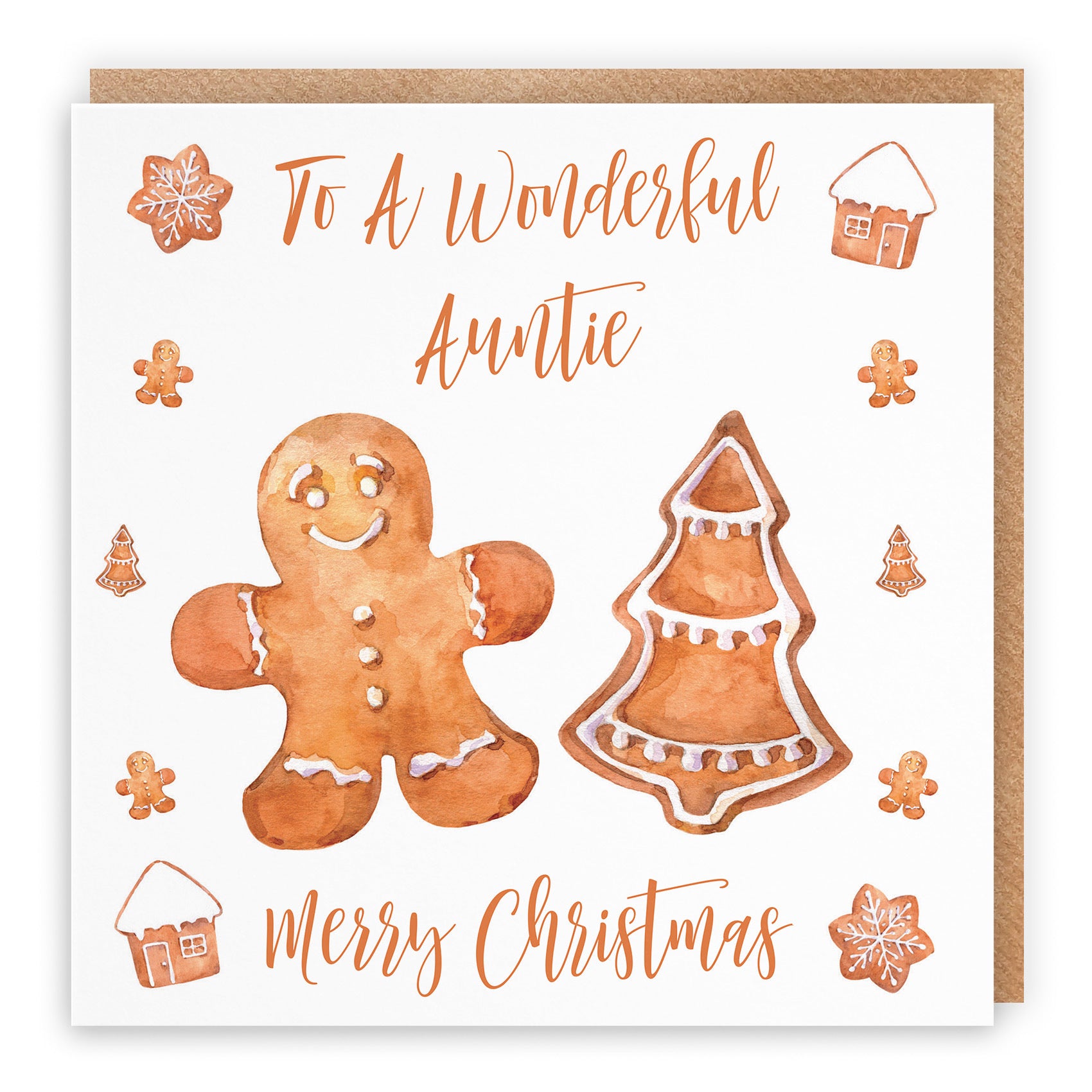 Auntie Christmas Card Gingerbread - Default Title (TH02835)