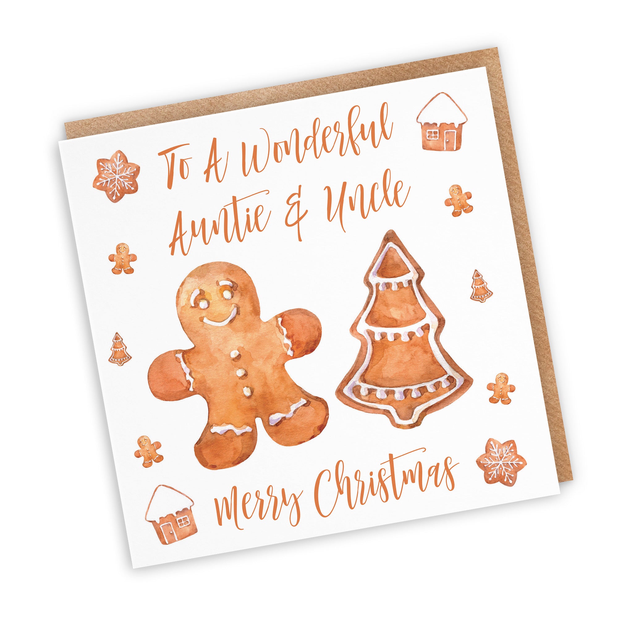 Auntie And Uncle Christmas Card Gingerbread - Default Title (TH02838)