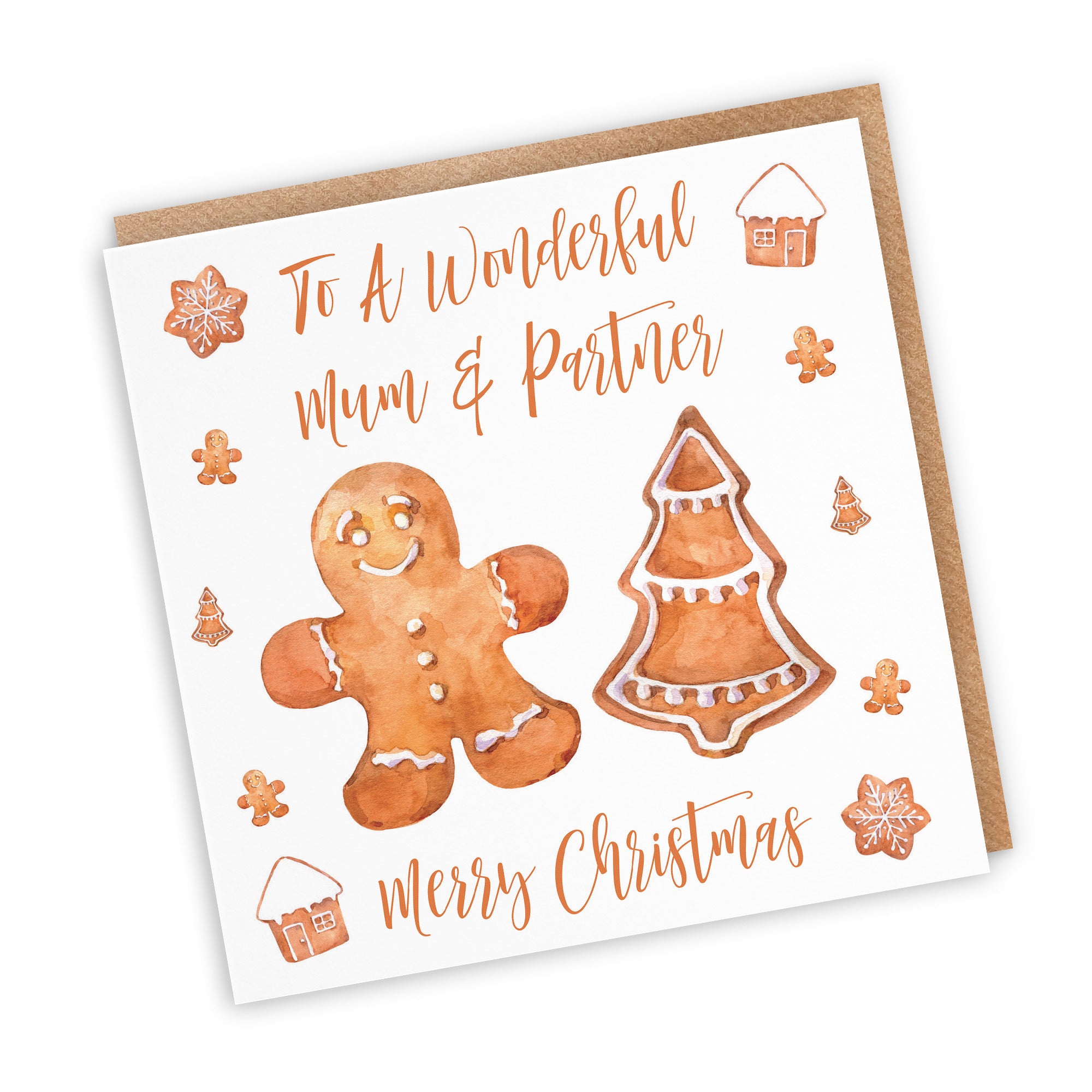 Mum And Partner Christmas Card Gingerbread - Default Title (TH02840)