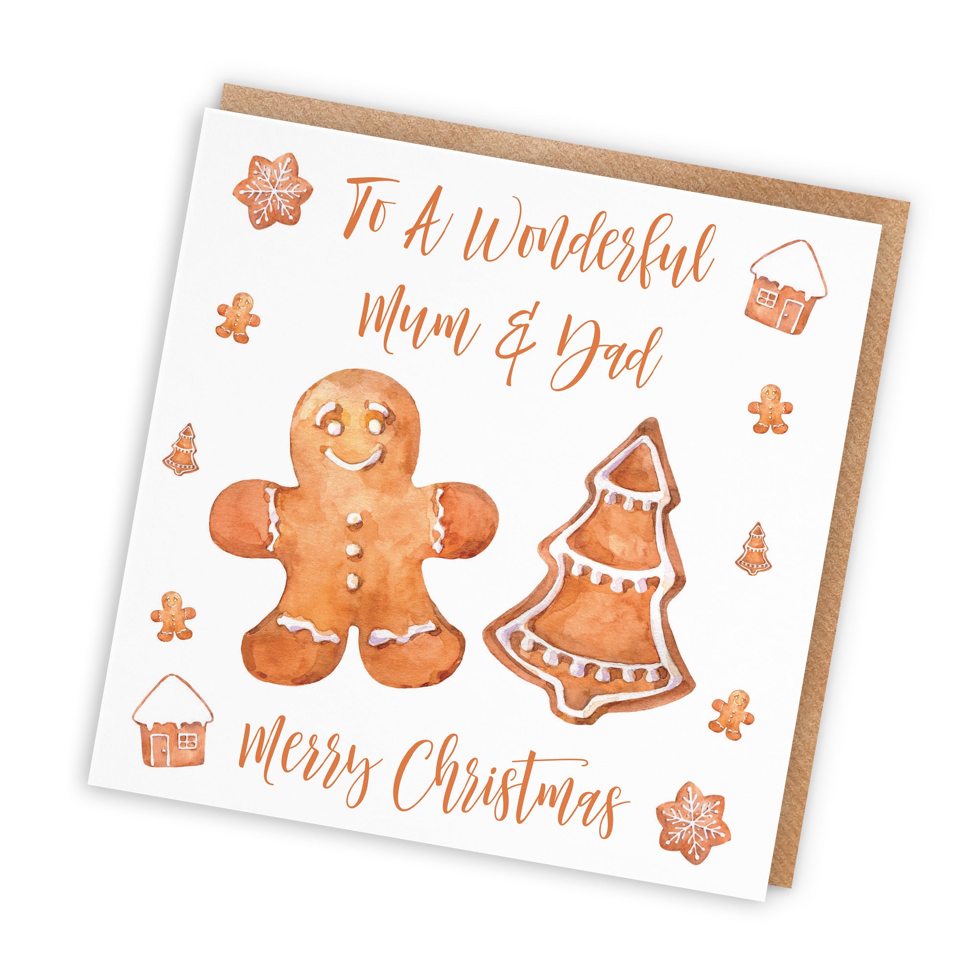 Mum And Dad Christmas Card Gingerbread - Default Title (TH02841)