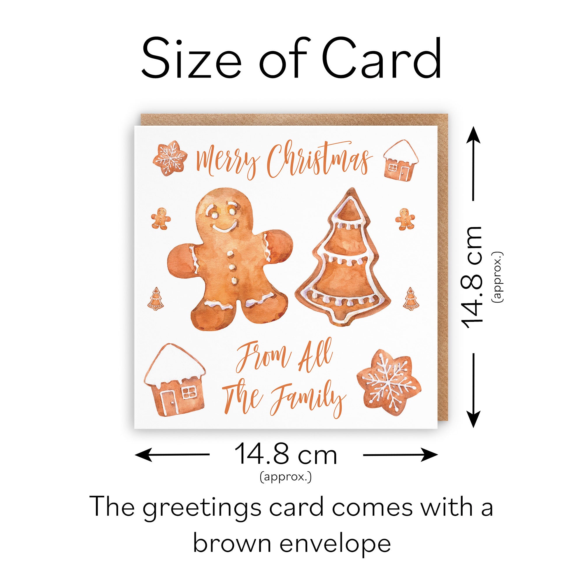 From All The Family Christmas Card Gingerbread - Default Title (TH02845)