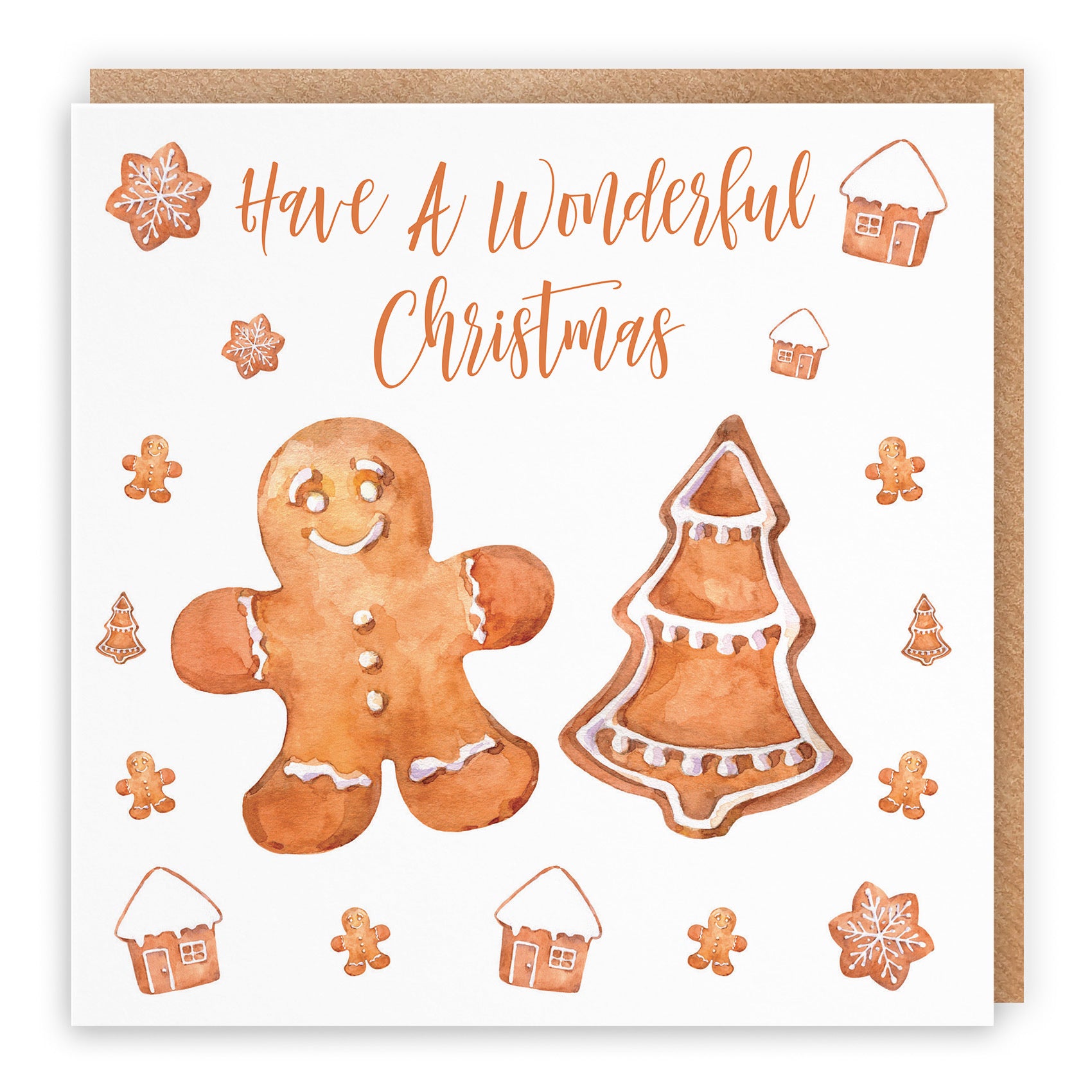 Individual Christmas Card Gingerbread - Default Title (TH02846)