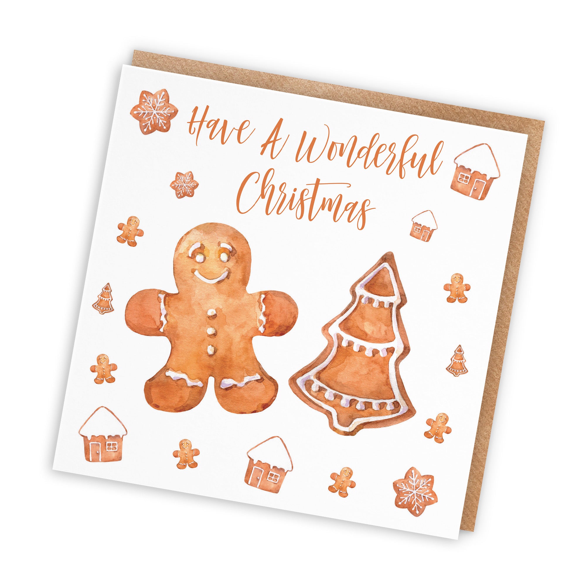 Individual Christmas Card Gingerbread - Default Title (TH02846)