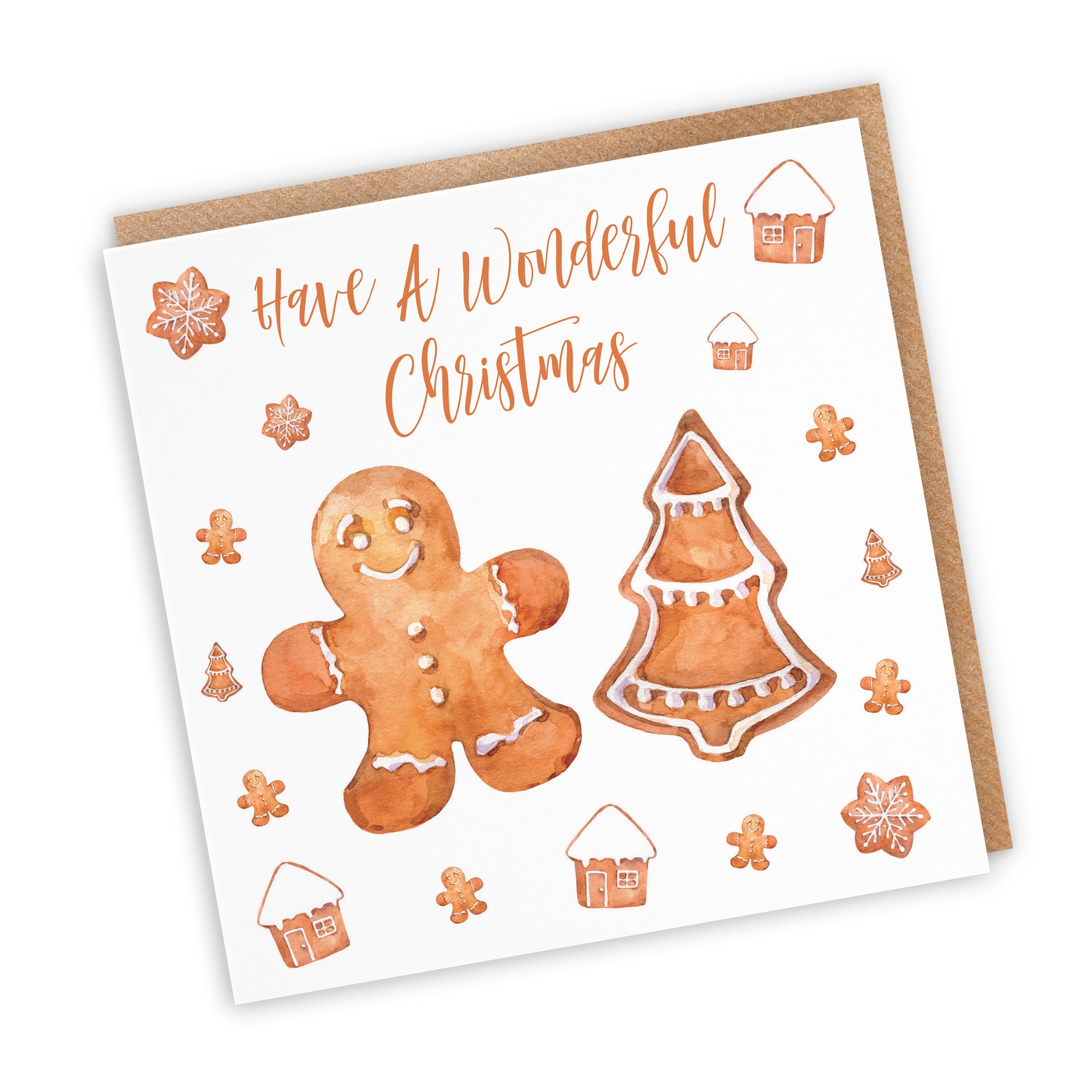 Individual Christmas Card Gingerbread - Default Title (TH02846)