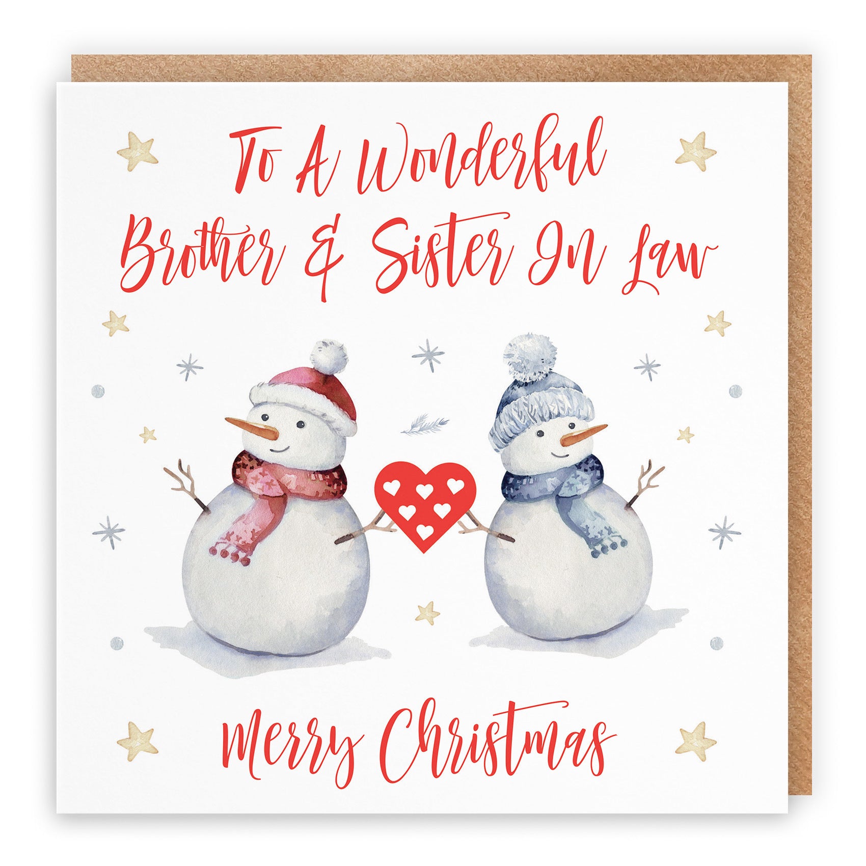 Brother And Sister In Law Christmas Card Snowman - Default Title (TH02847)