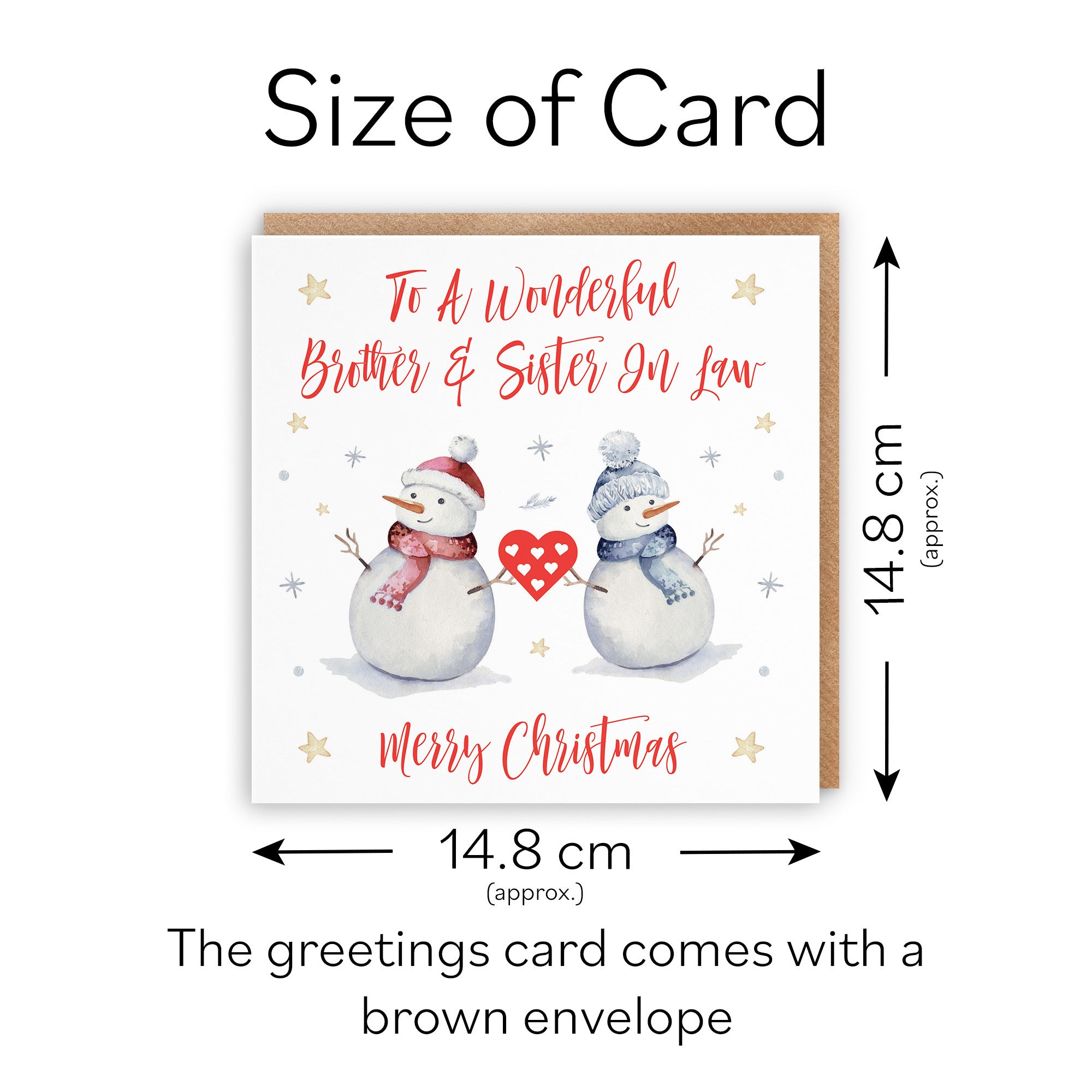 Brother And Sister In Law Christmas Card Snowman - Default Title (TH02847)