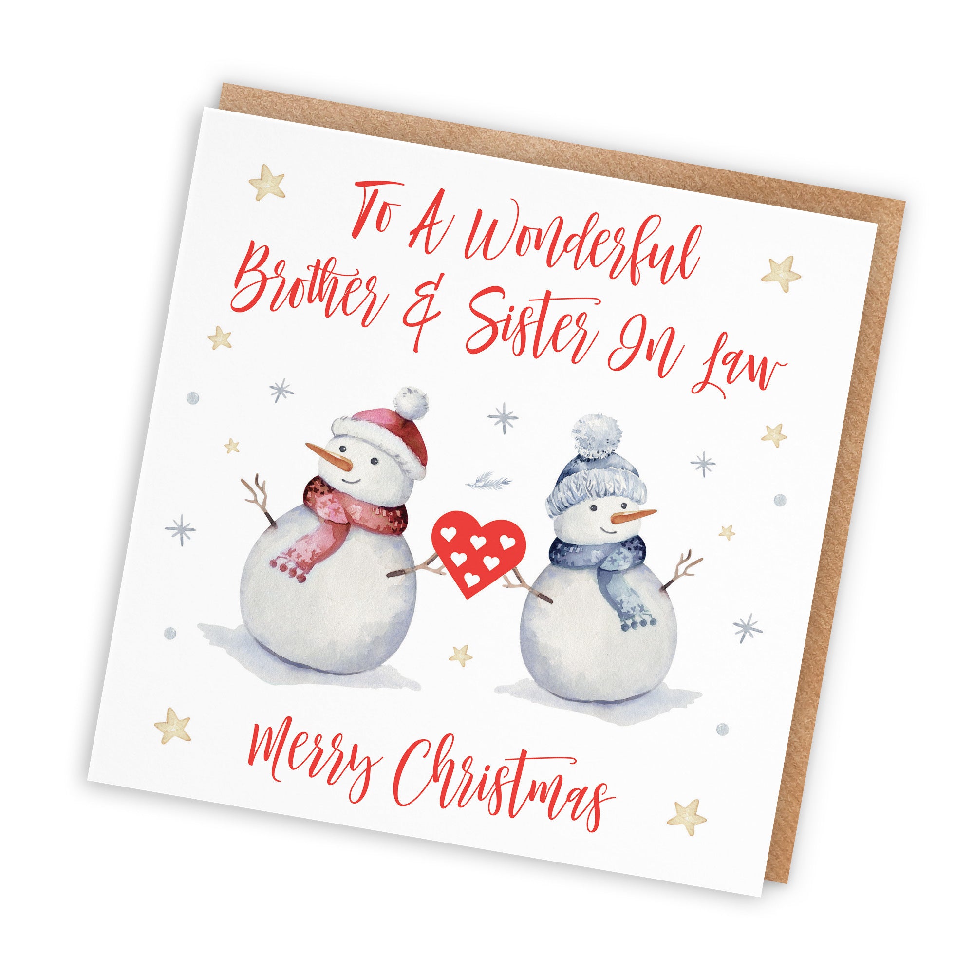 Brother And Sister In Law Christmas Card Snowman - Default Title (TH02847)