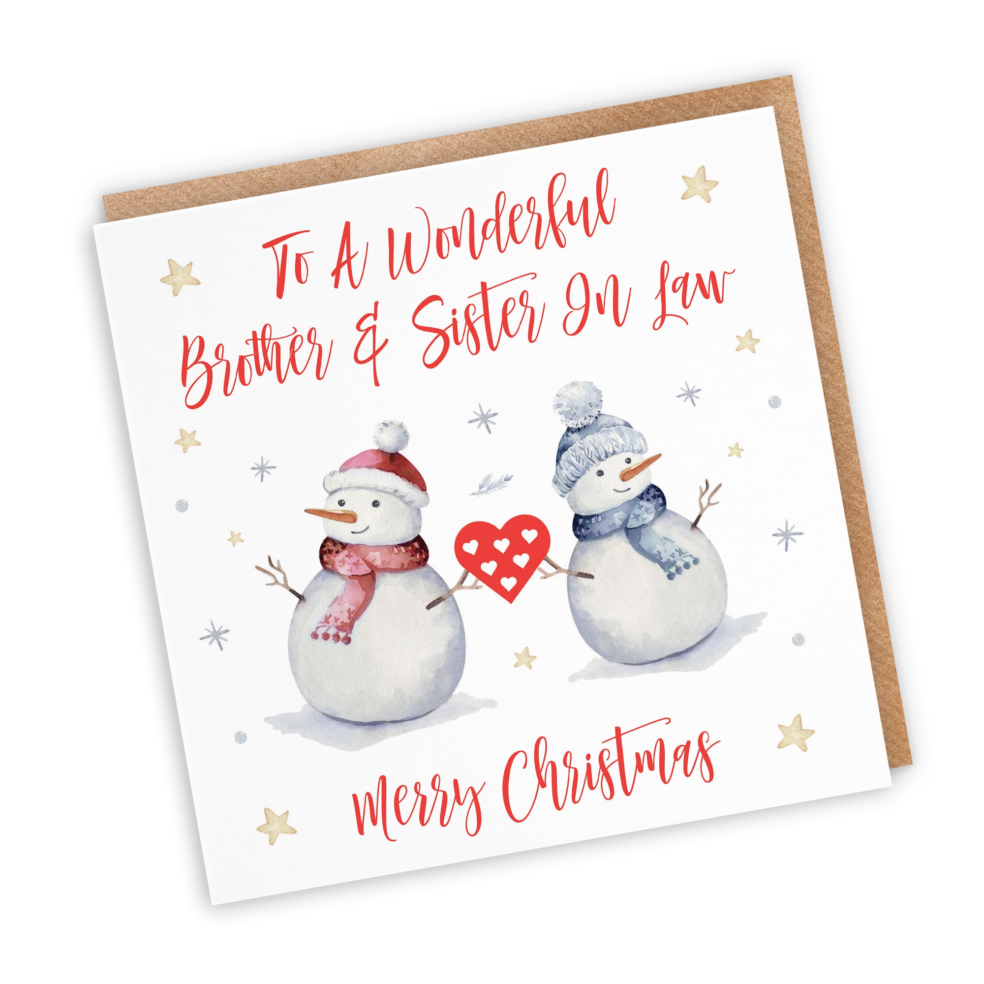 Brother And Sister In Law Christmas Card Snowman - Default Title (TH02847)