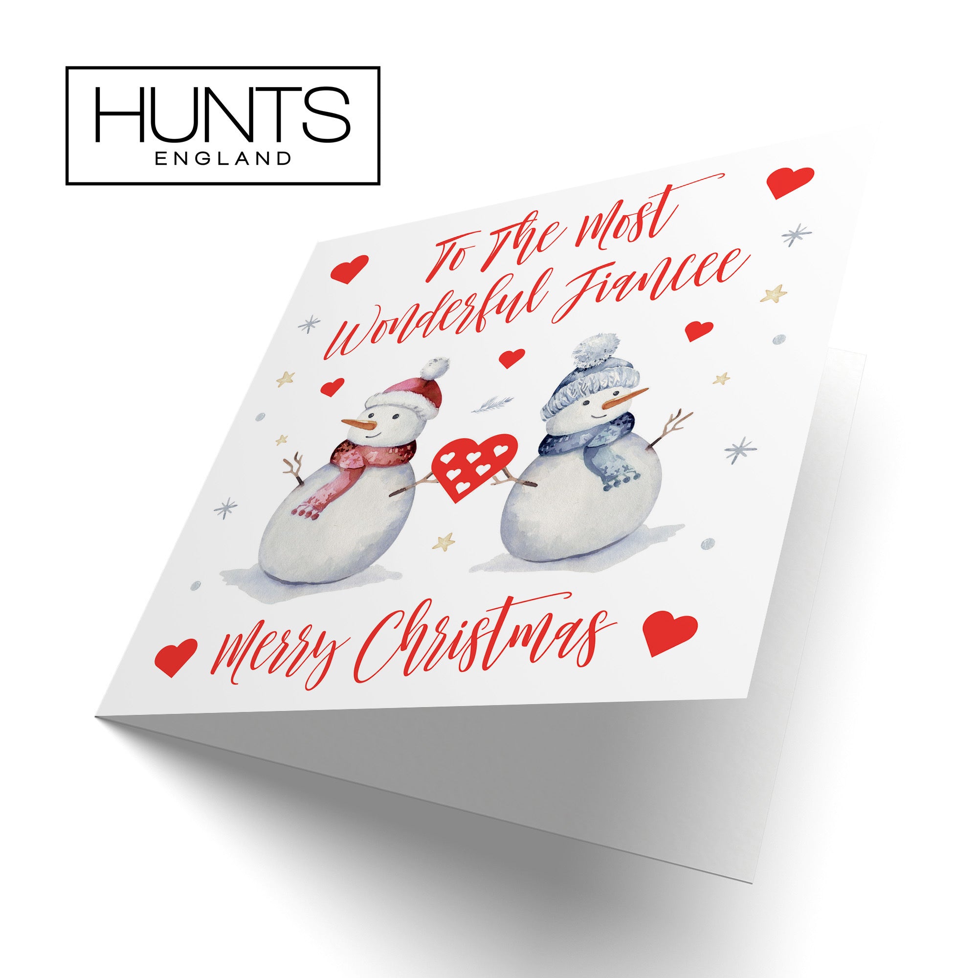 Fiancee Christmas Card Snowman - Default Title (TH02848)