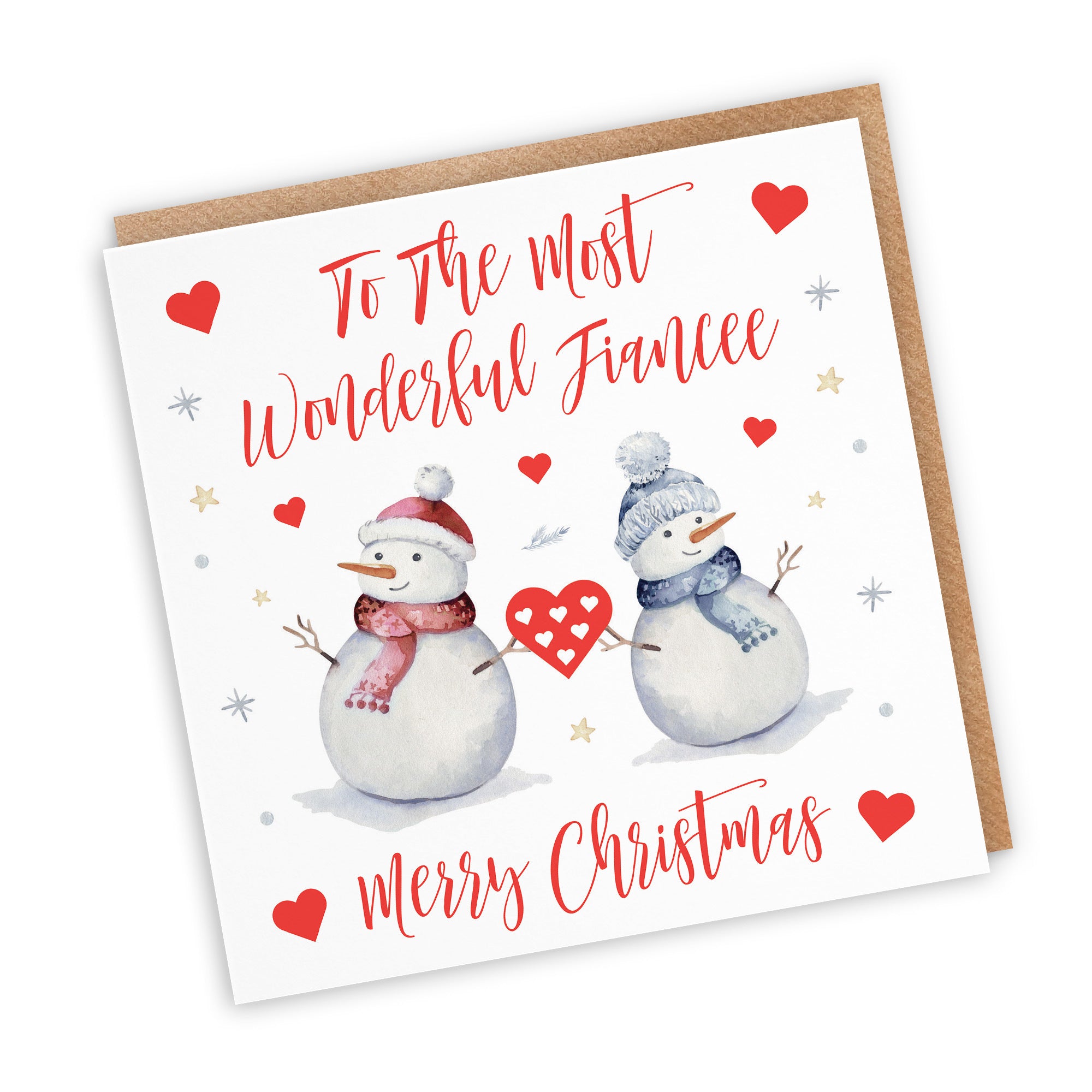 Fiancee Christmas Card Snowman - Default Title (TH02848)