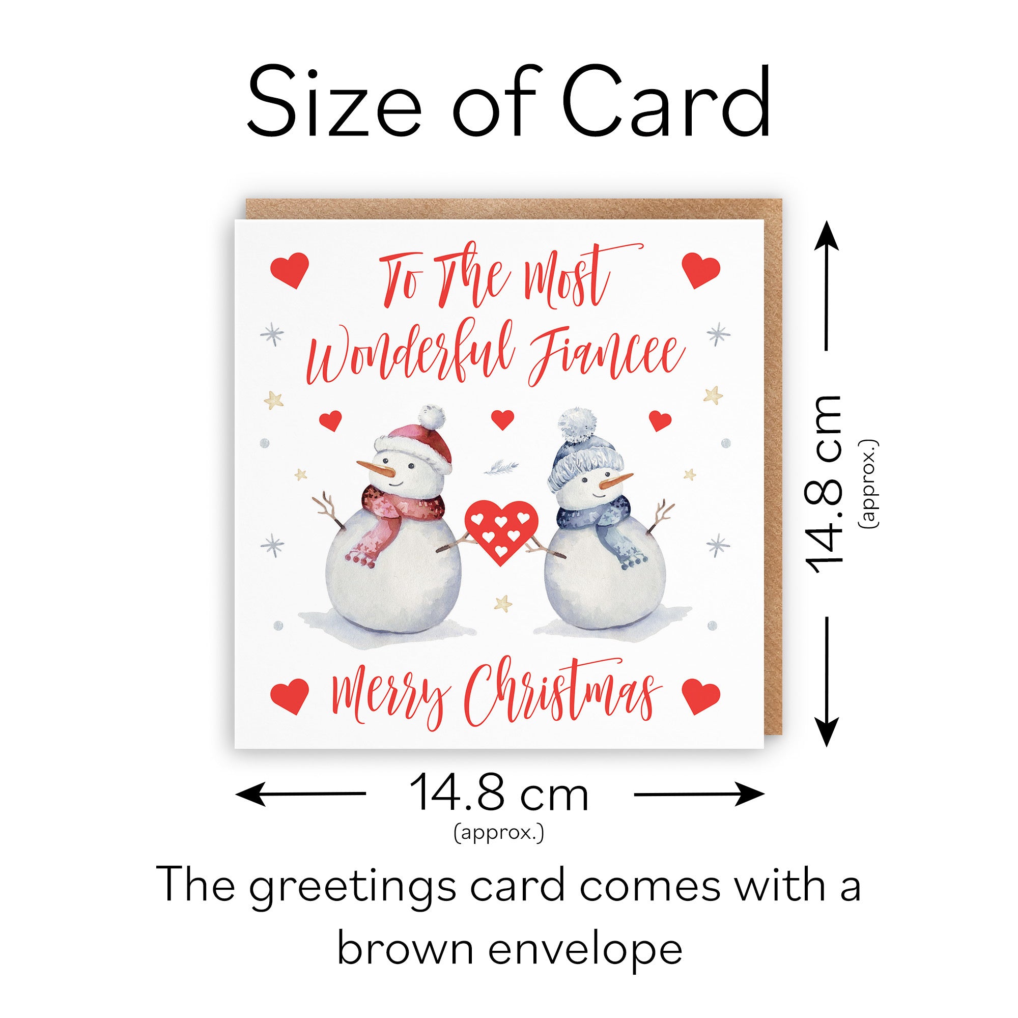 Fiancee Christmas Card Snowman - Default Title (TH02848)