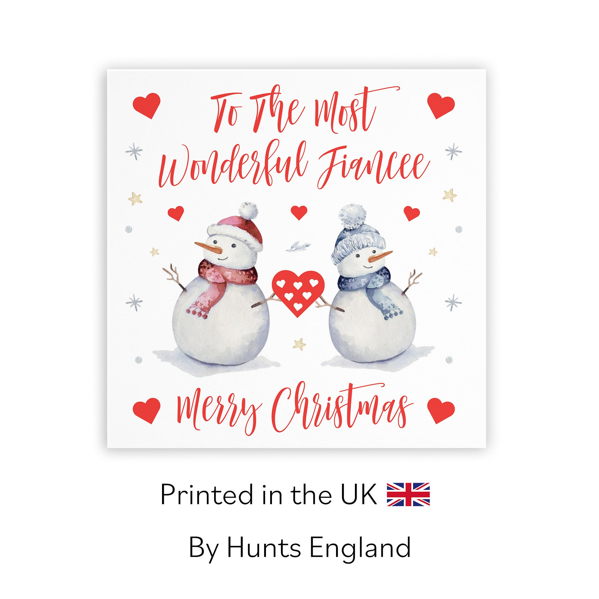 Fiancee Christmas Card Snowman - Default Title (TH02848)