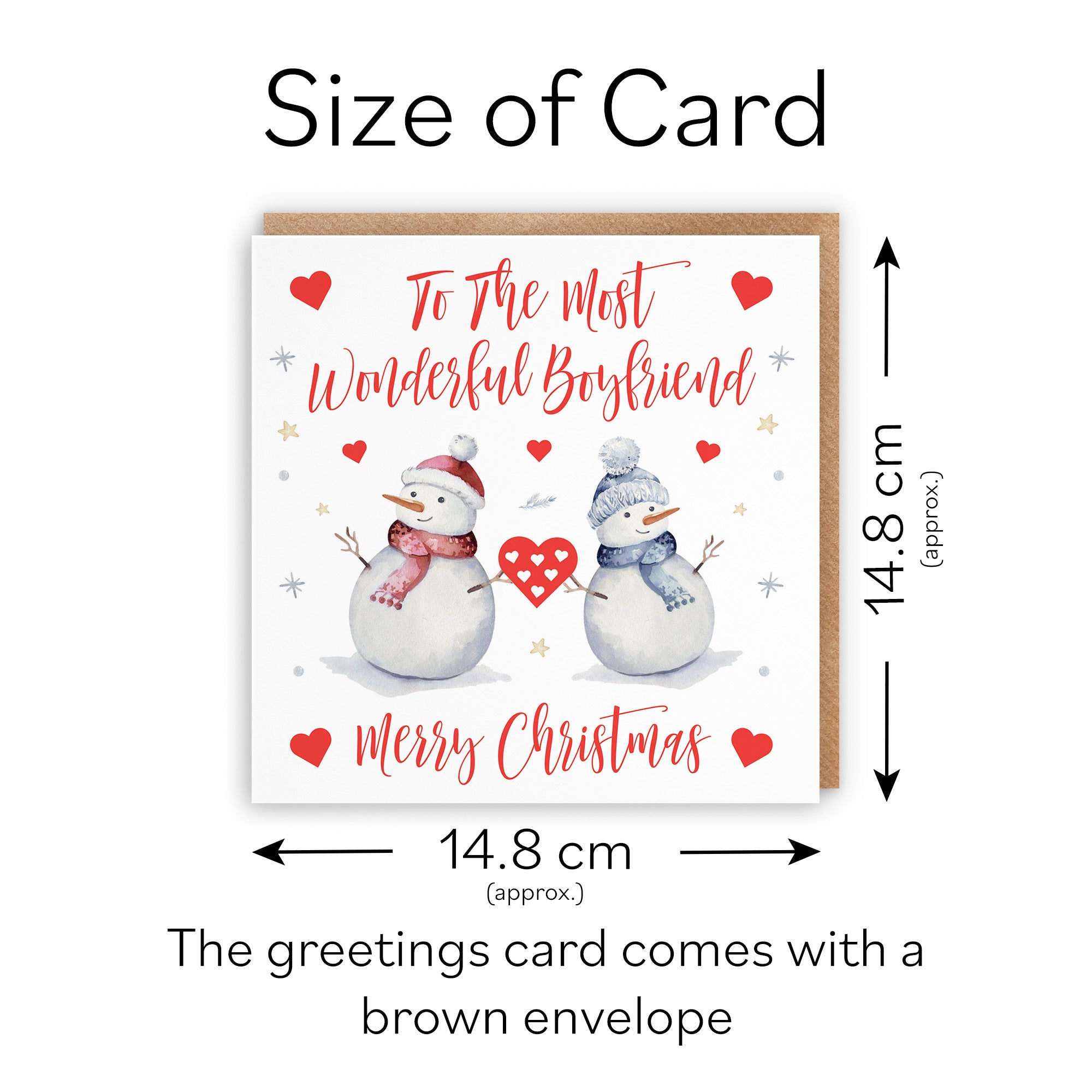 Boyfriend Christmas Card Snowman - Default Title (TH02849)