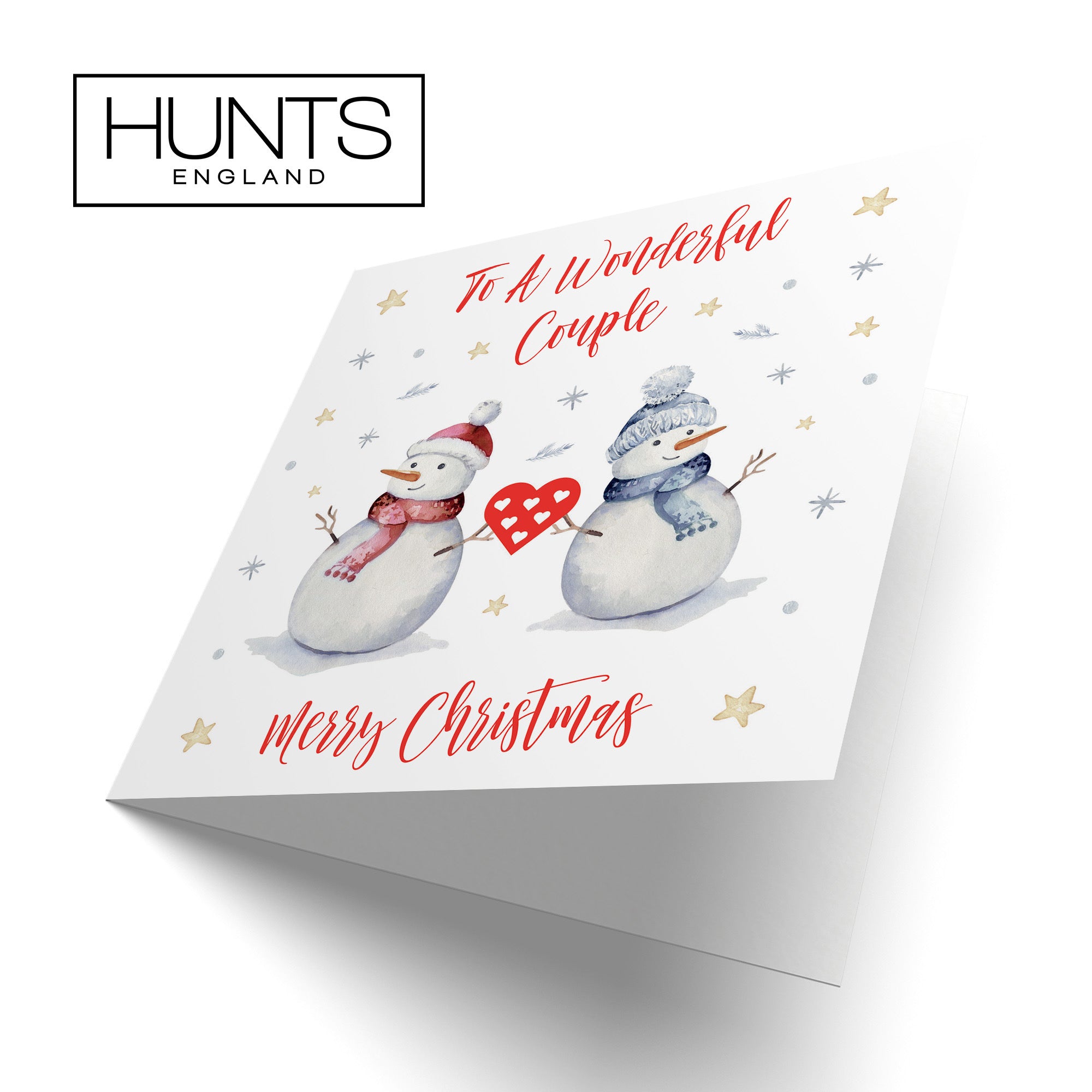 Couple Christmas Card Snowman - Default Title (TH02852)