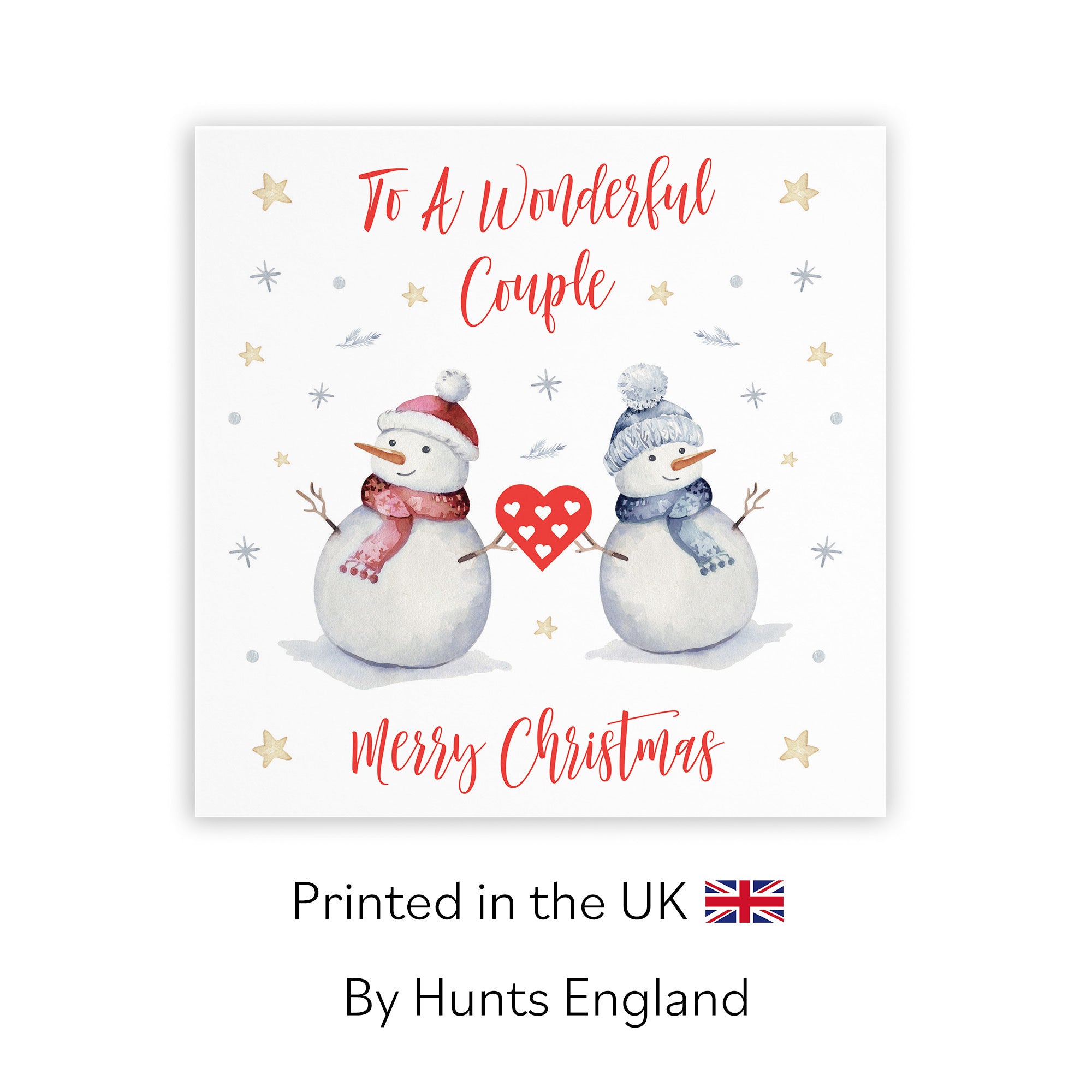 Couple Christmas Card Snowman - Default Title (TH02852)