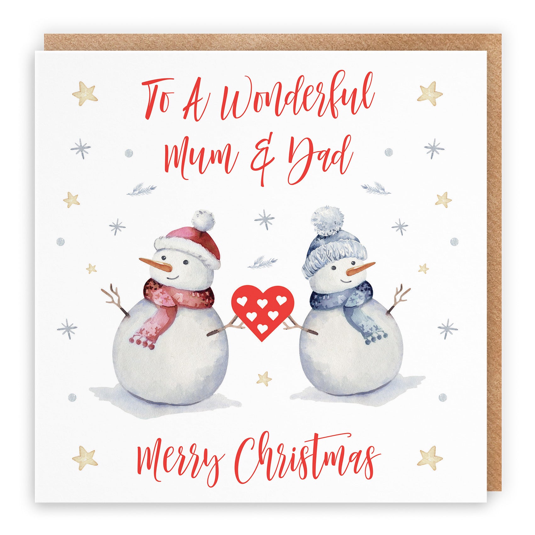 Mum And Dad Christmas Card Snowman - Default Title (TH02853)